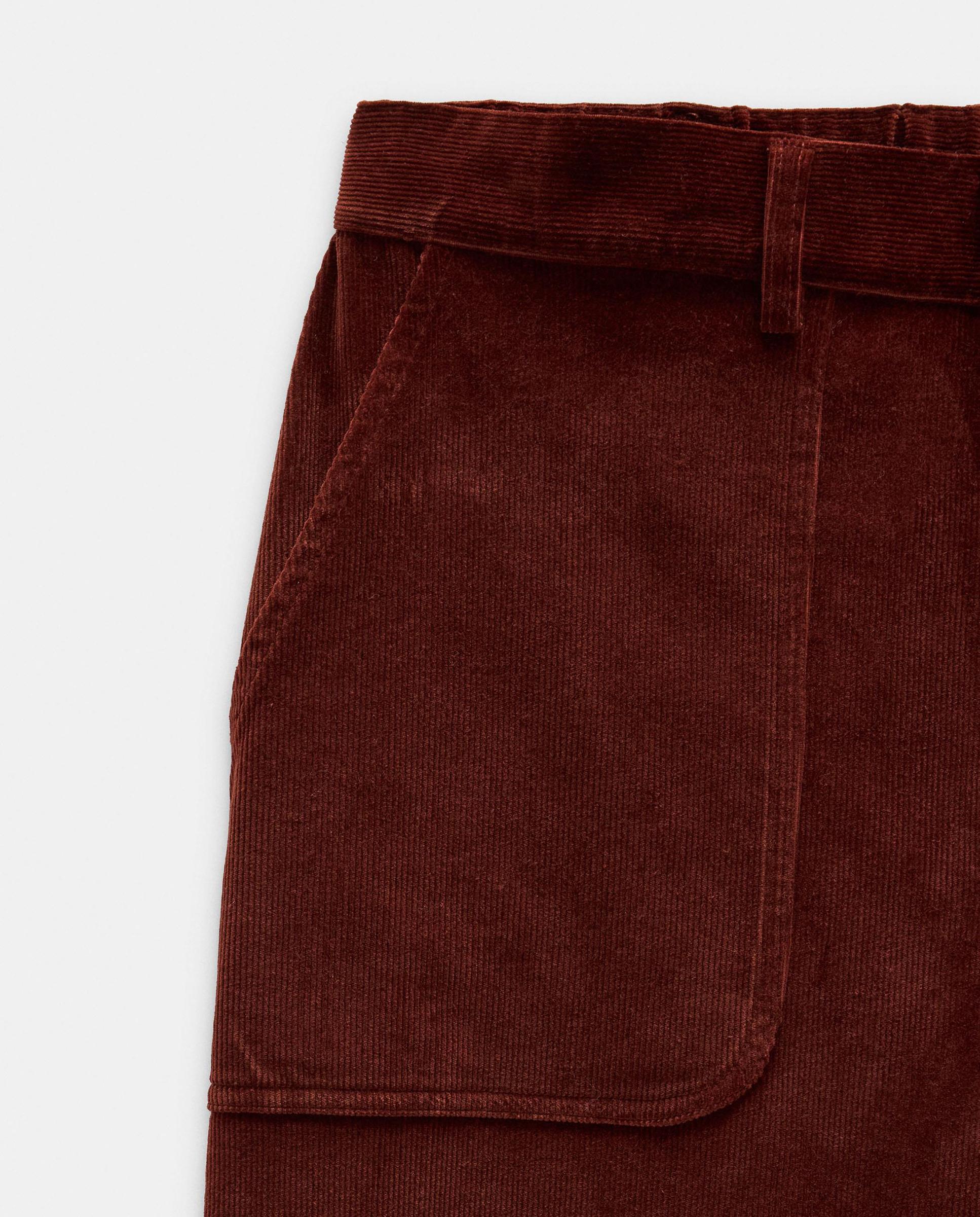 Pantalones rectos de mujer con cierre de botón en liso - Parfois - Burdeos Burdeos-6