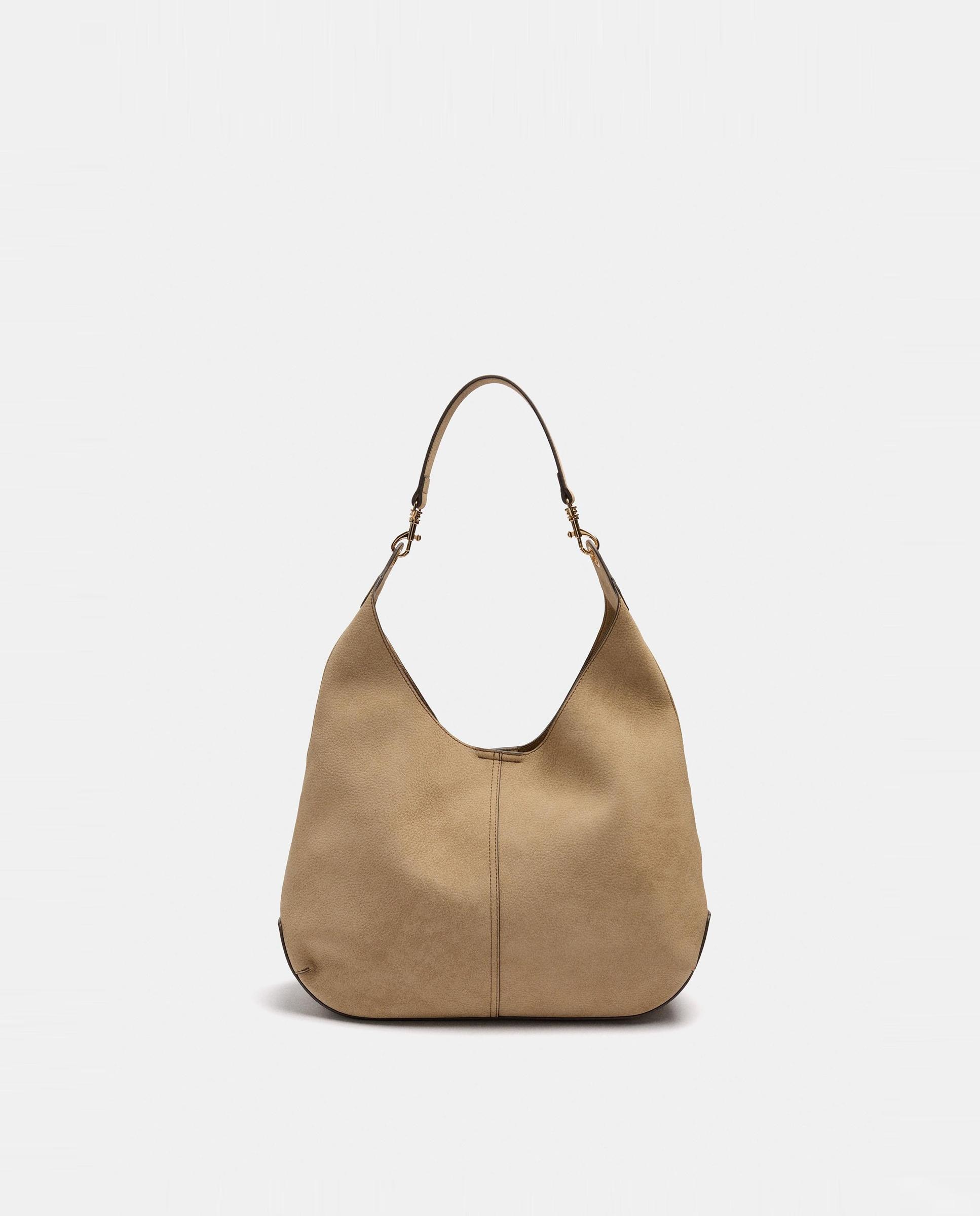 Bolso de hombro grande con cierre imantado en liso - Parfois - Beige Beige-1