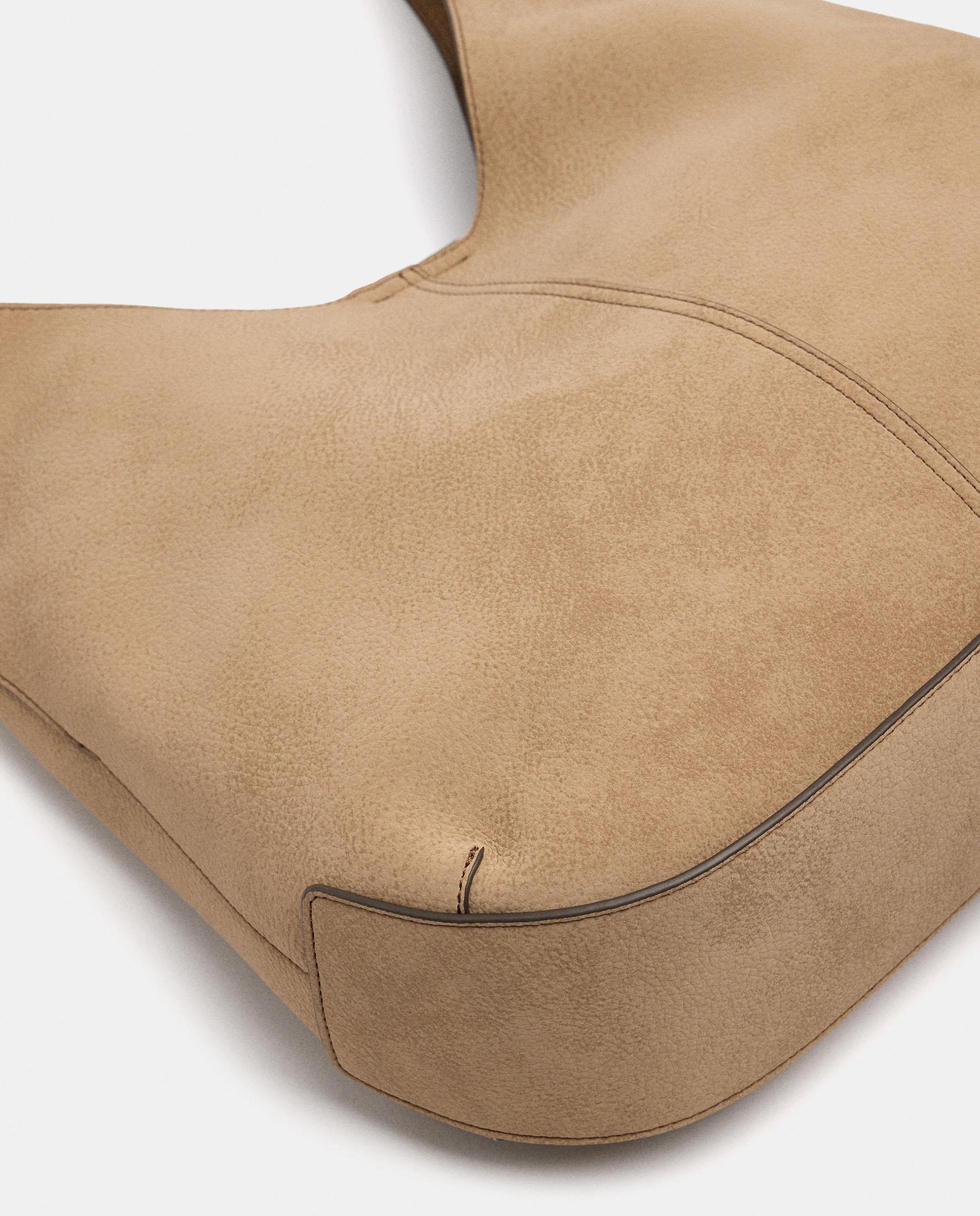 Bolso de hombro grande con cierre imantado en liso - Parfois - Beige Beige-3