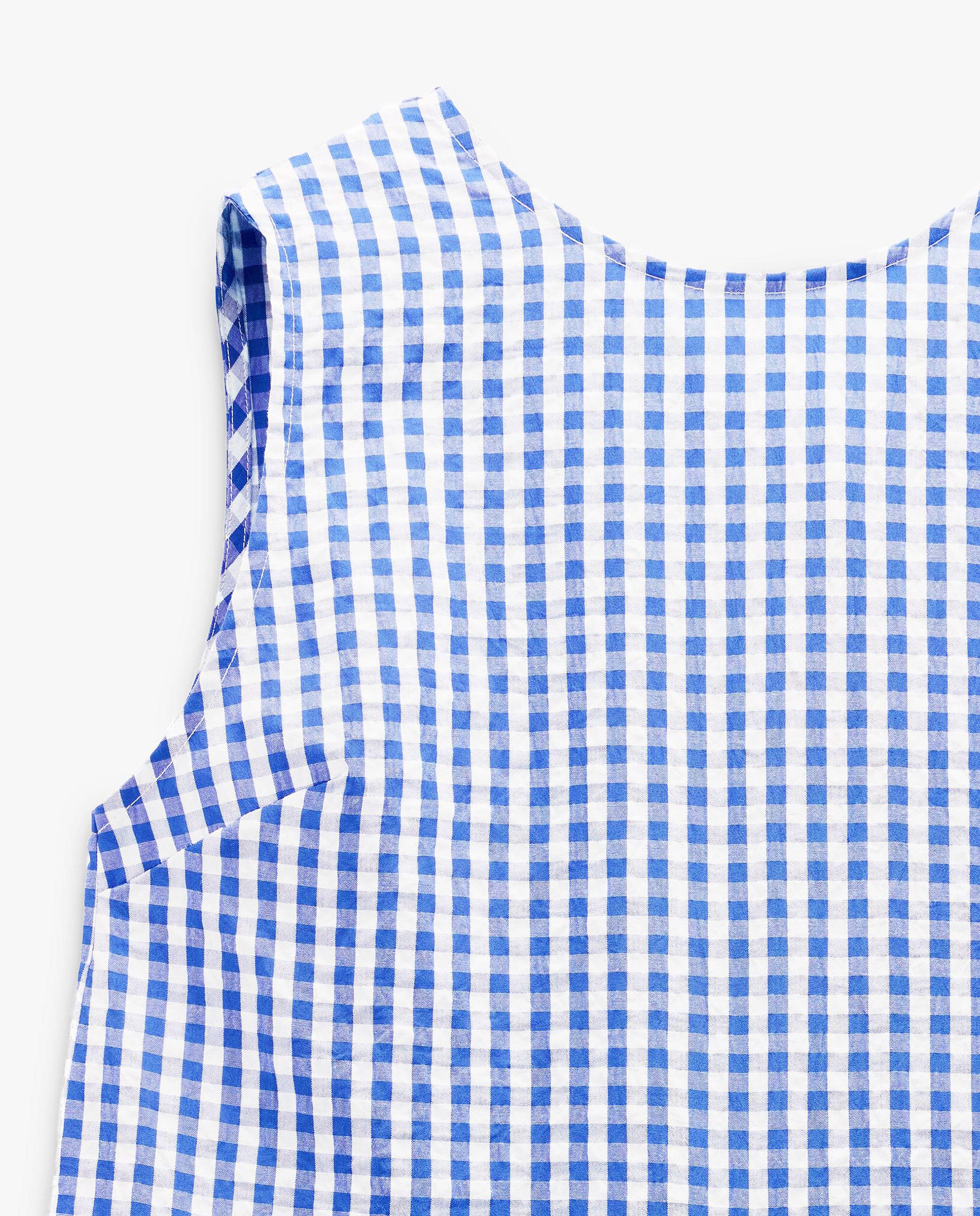Mono largo con estampado vichy - Parfois - Azul Azul-5