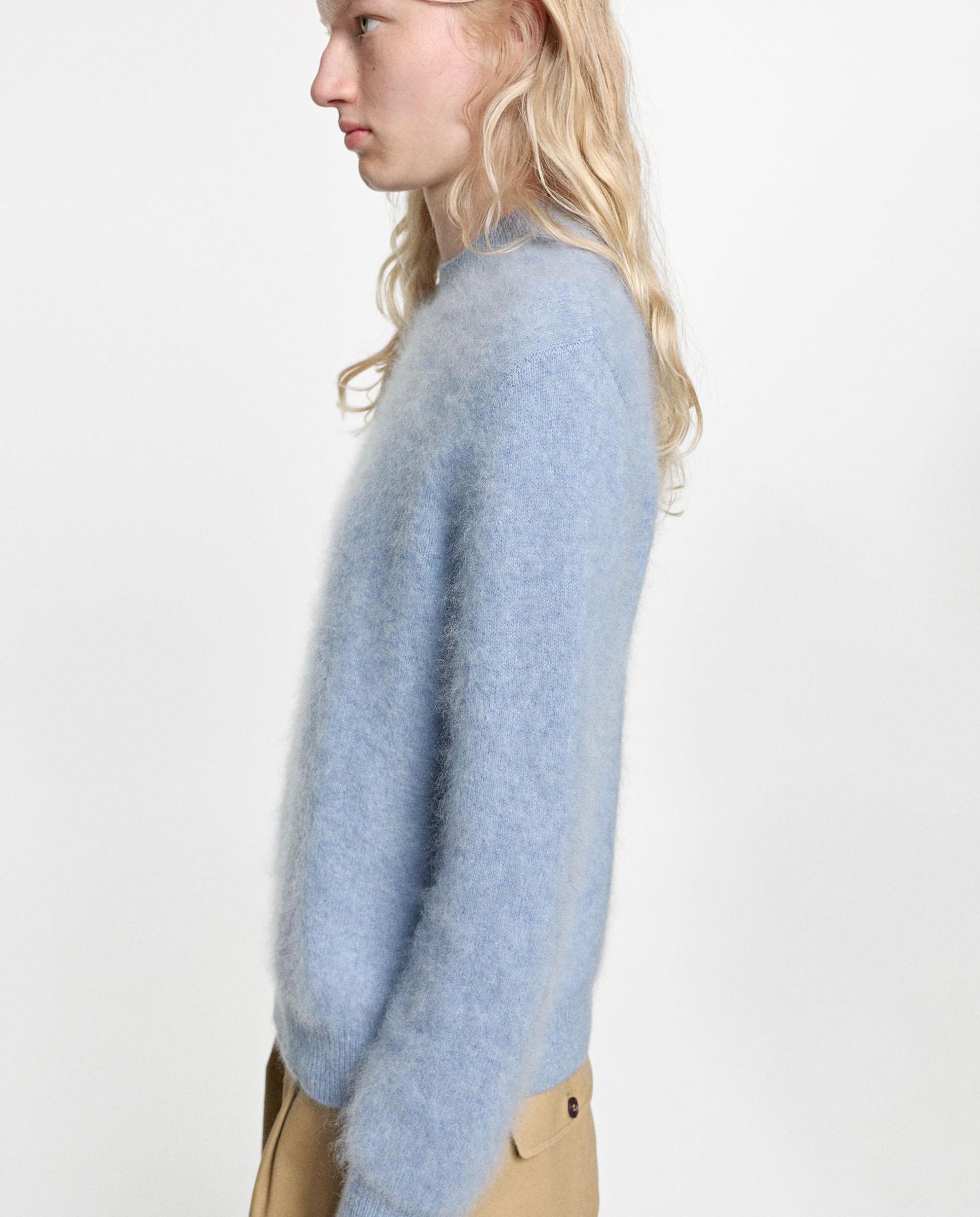 Jersey de mujer 100% lana en liso - Parfois - Azul Azul-3