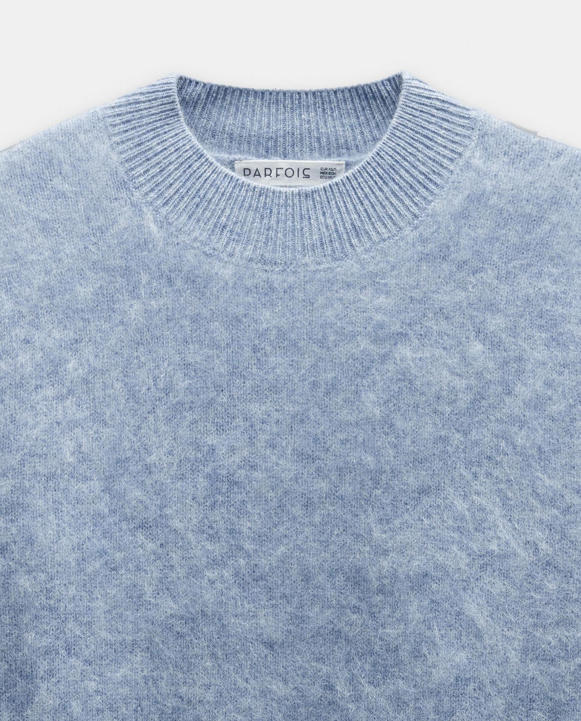 Jersey de mujer 100% lana en liso - Parfois - Azul Azul-5