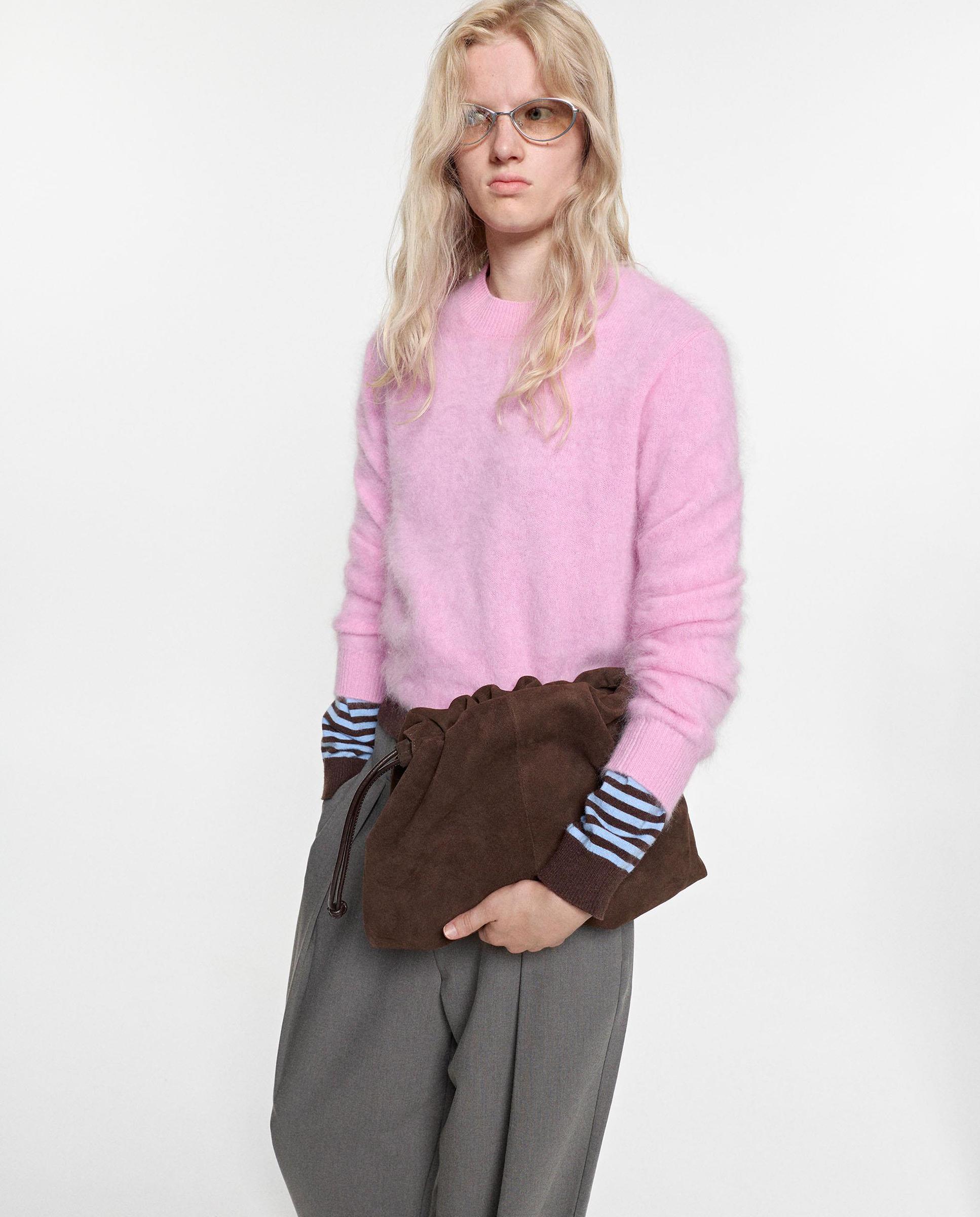 Jersey de mujer 100% lana en liso - Parfois - Rosa Rosa-1