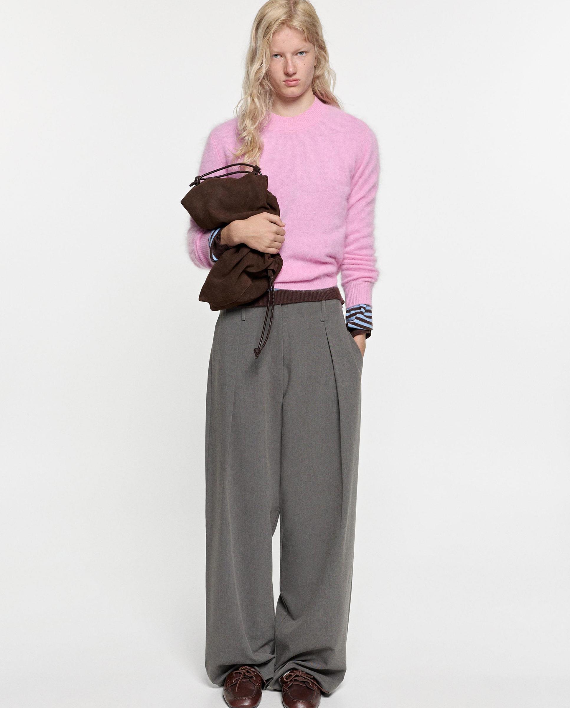 Jersey de mujer 100% lana en liso - Parfois - Rosa Rosa-2