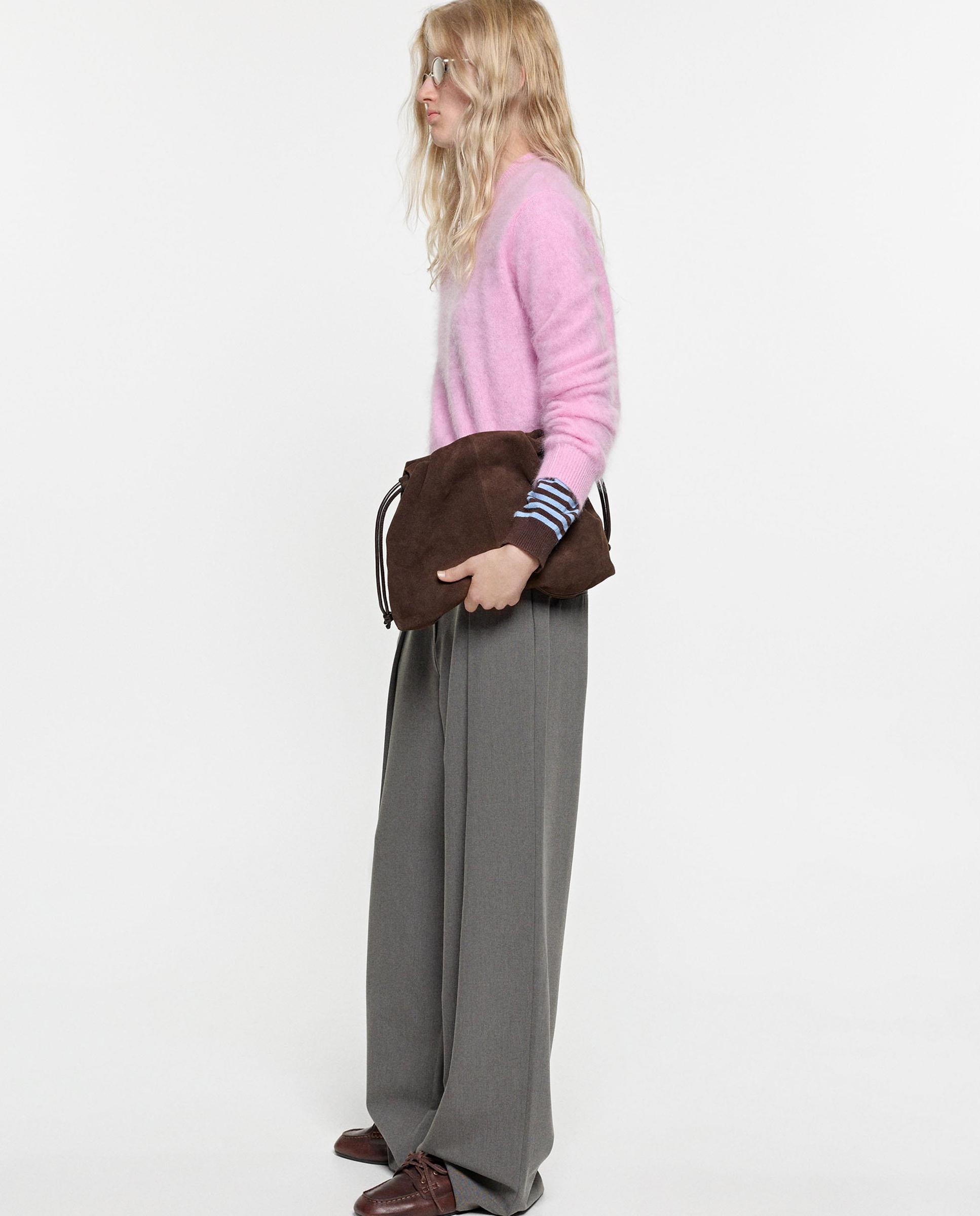 Jersey de mujer 100% lana en liso - Parfois - Rosa Rosa-3