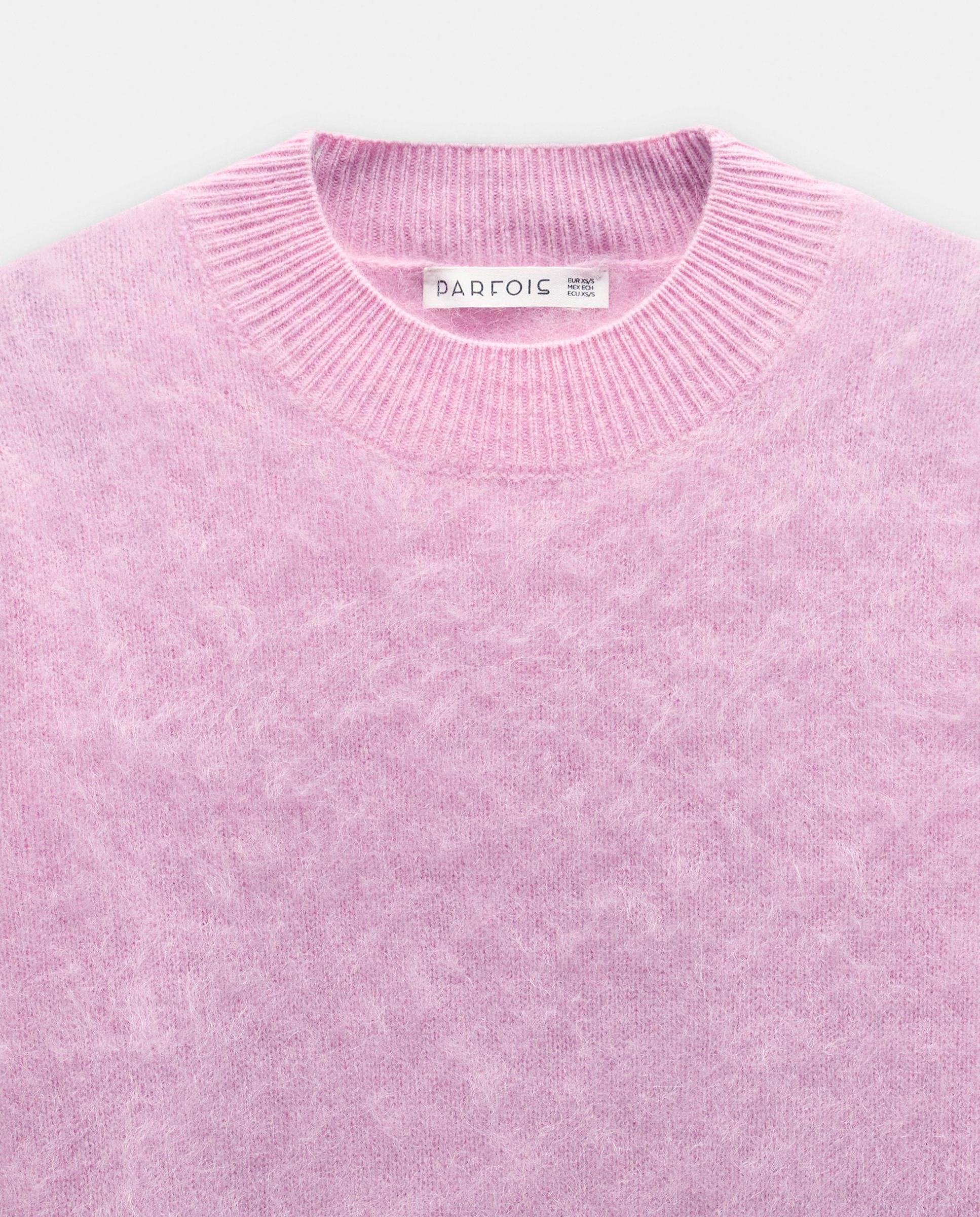 Jersey de mujer 100% lana en liso - Parfois - Rosa Rosa-8