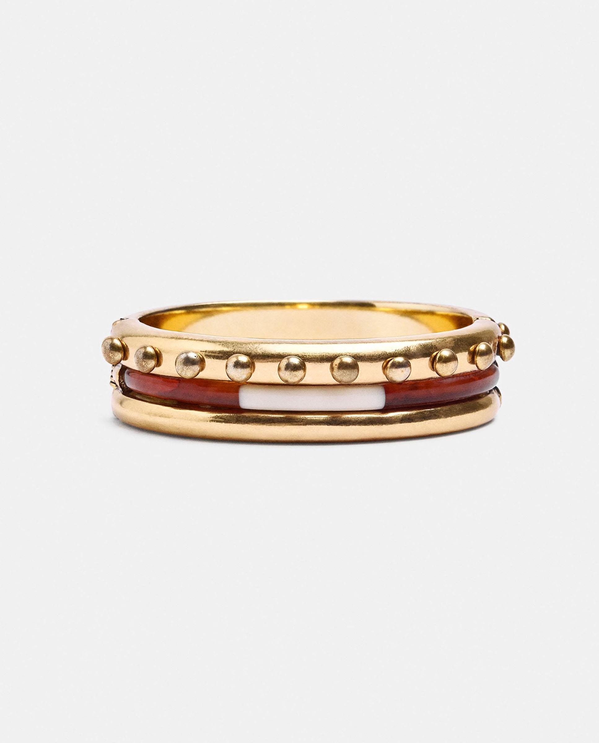 Imagen 1 de Pulsera rígida con cuentas decorativas Multicolor
