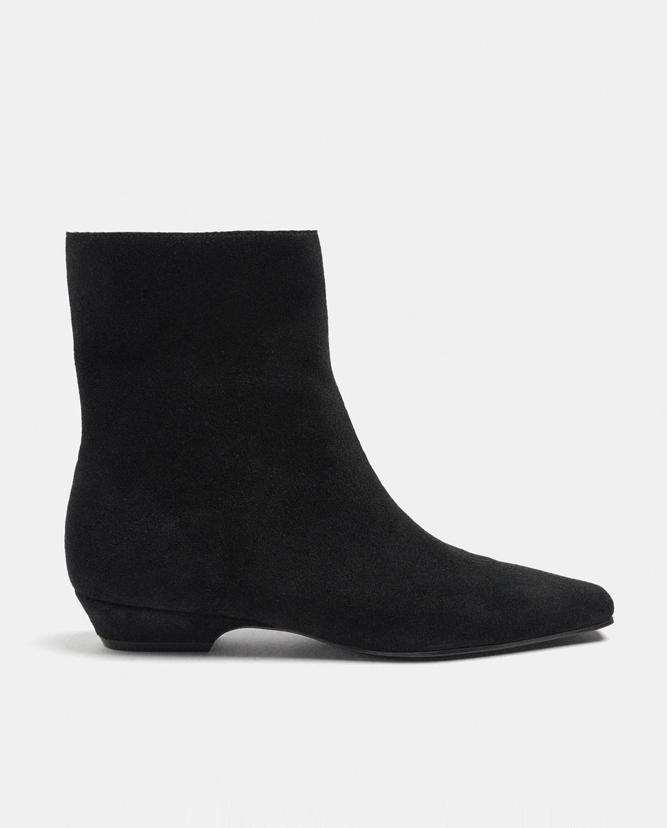 Botines básicos de mujer 100% piel con cierre de cremallera - Parfois - Negro Negro-3