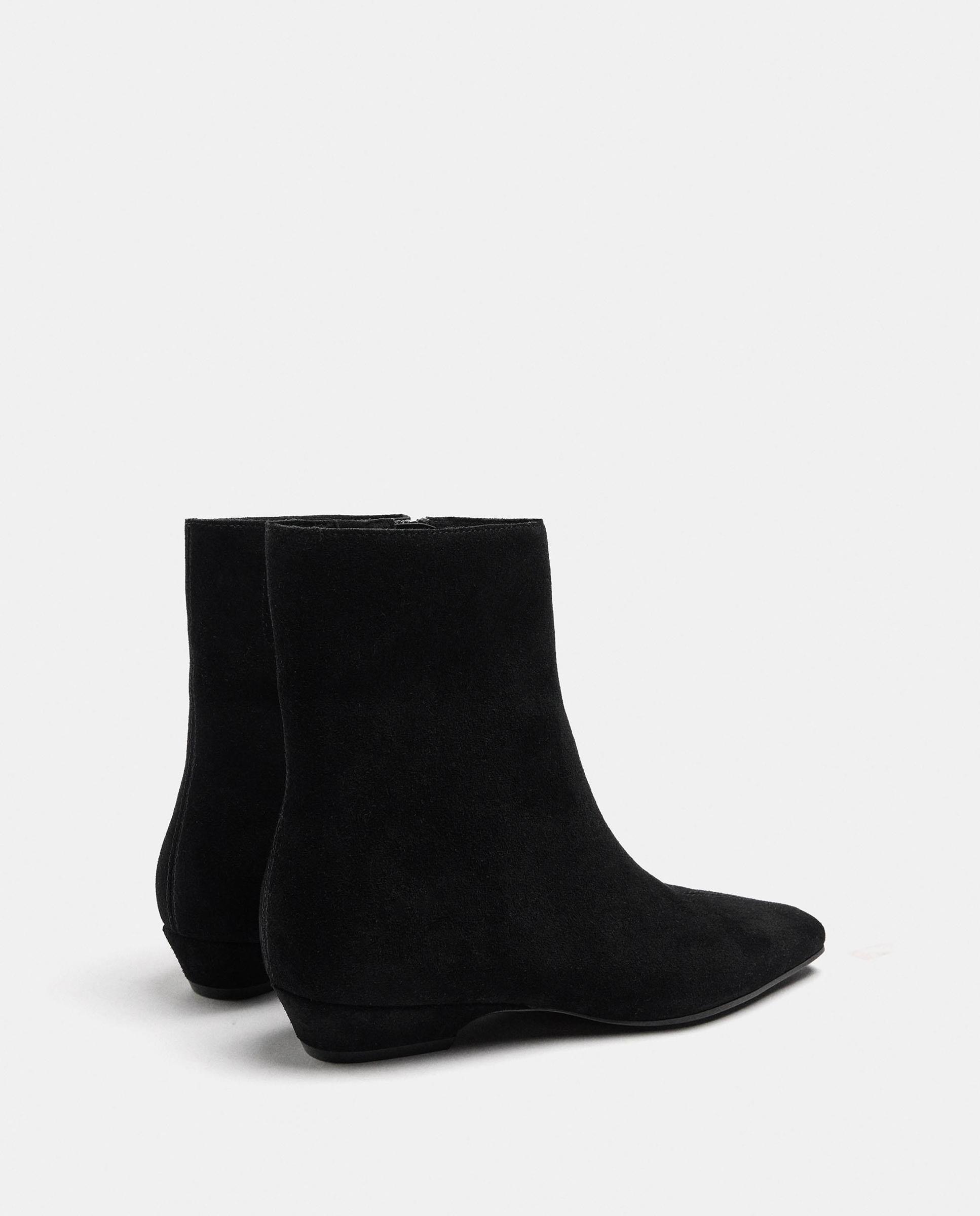 Botines básicos de mujer 100% piel con cierre de cremallera - Parfois - Negro Negro-4