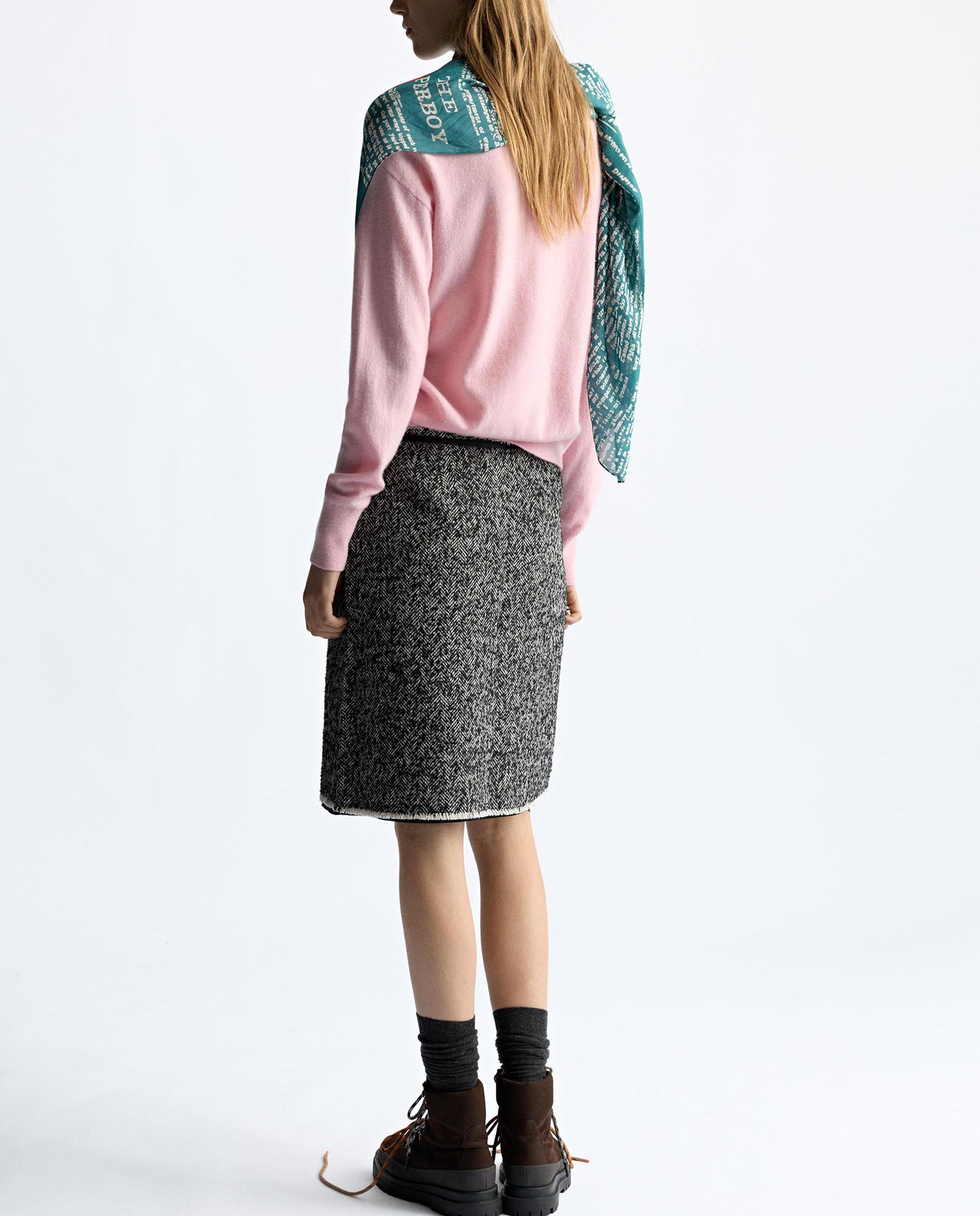 Falda corta con estampados - Parfois - Negro Negro-4
