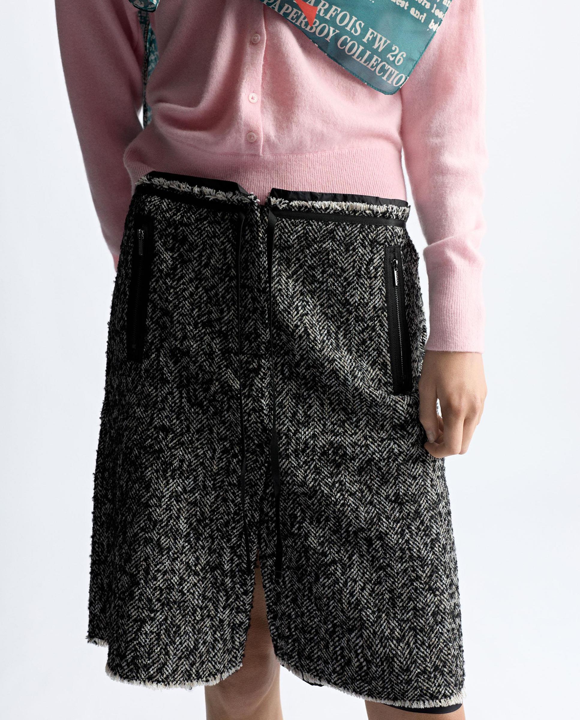 Falda corta con estampados - Parfois - Negro Negro-5