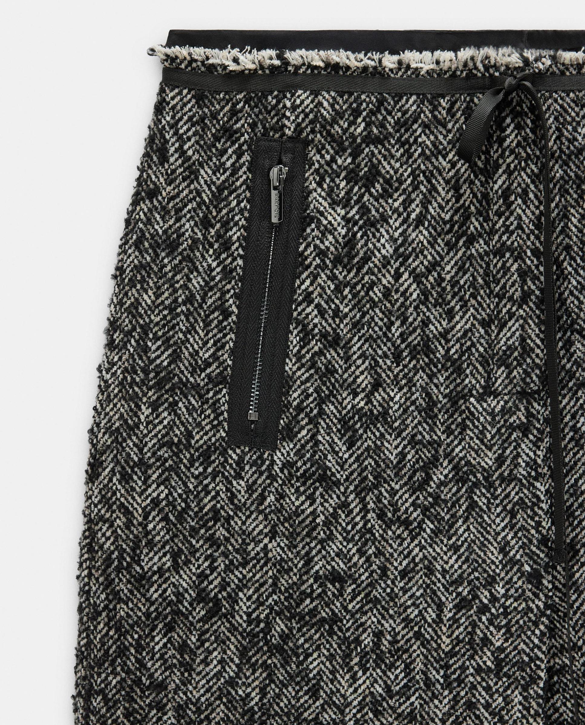 Falda corta con estampados - Parfois - Negro Negro-6