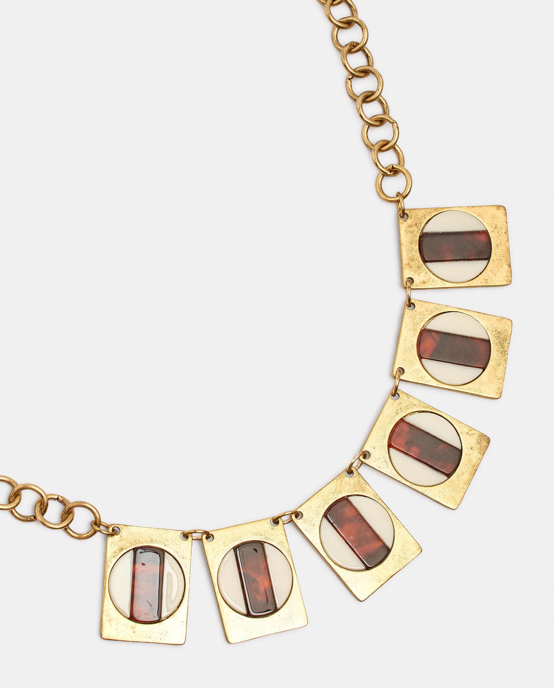 Collar de eslabones con abalorios rectangulares - Parfois - Multicolor Multicolor-2