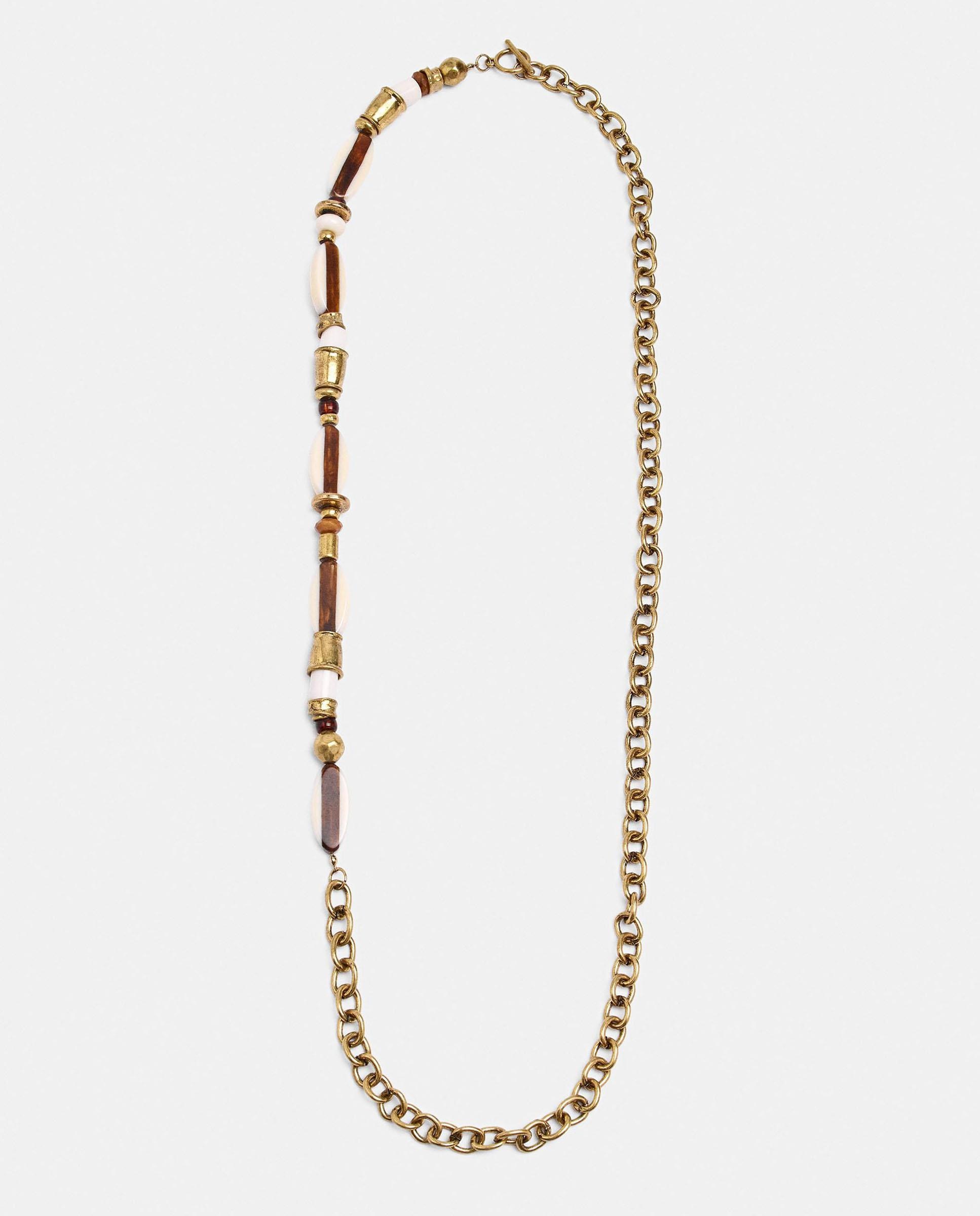 Imagen 1 de Collar de eslabones con cuentas segmentadas unidas Multicolor