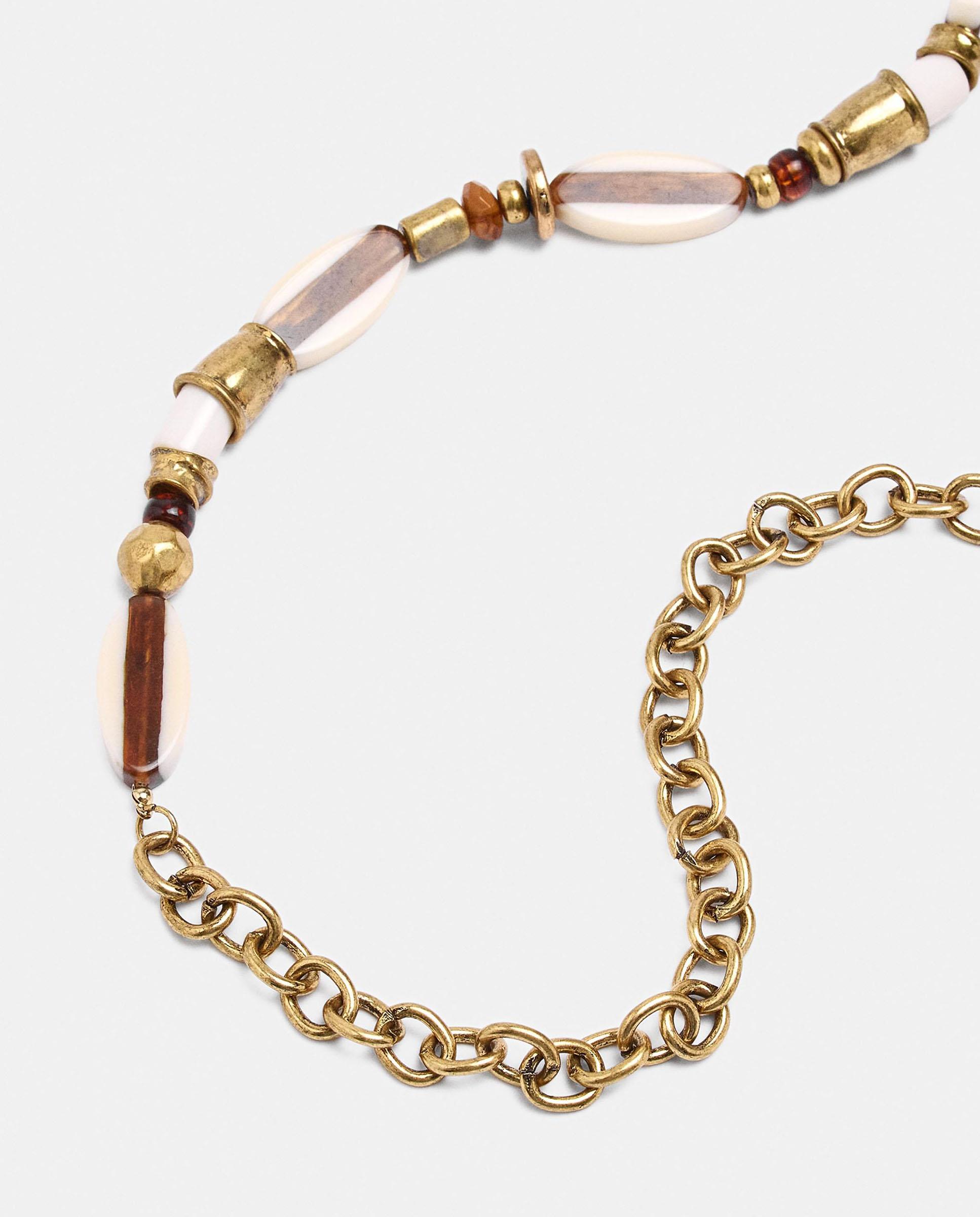 Imagen 2 de Collar de eslabones con cuentas segmentadas unidas - Parfois - Multicolor Multicolor