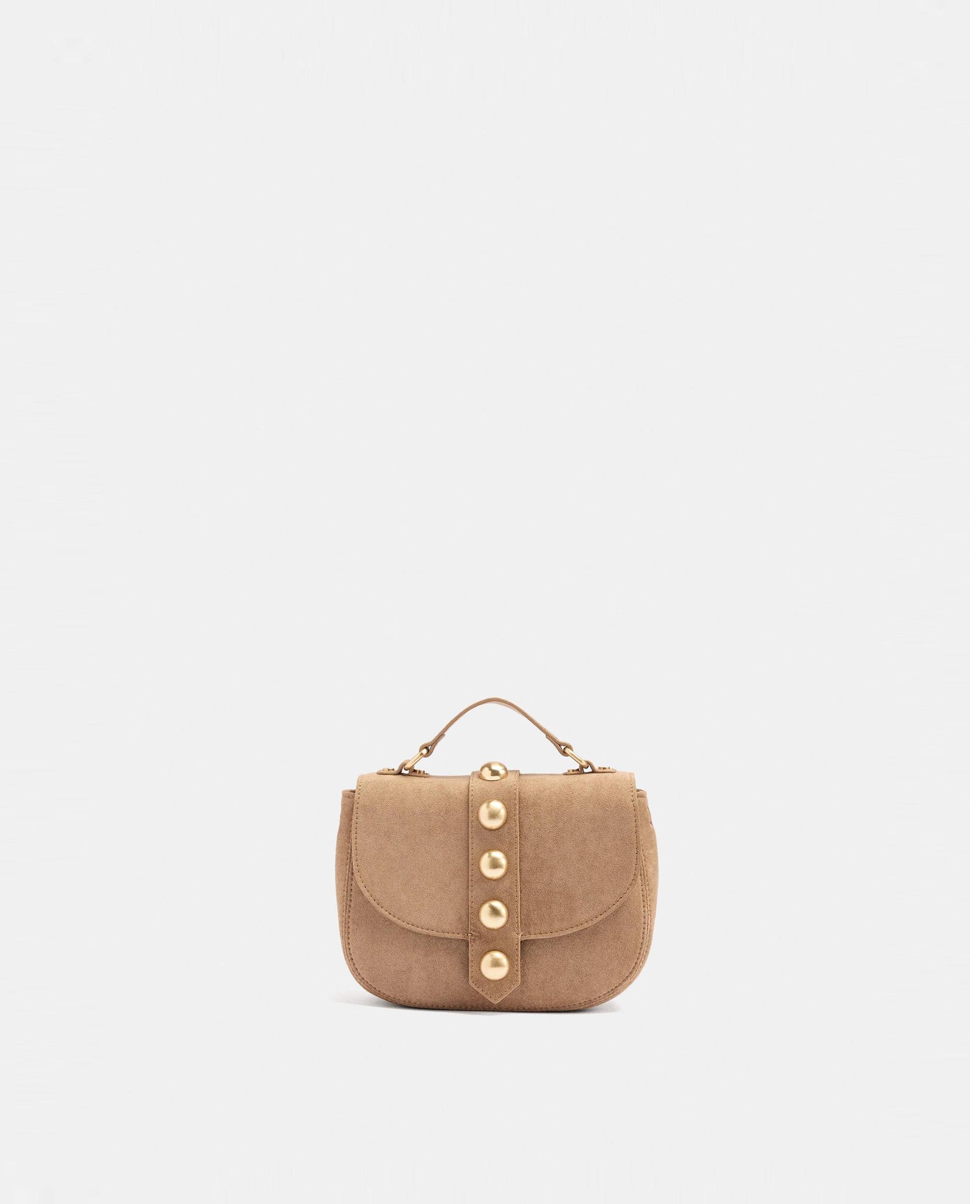 Bandolera de mujer con solapa y tachuelas decorativas - Parfois - Topo Topo-1