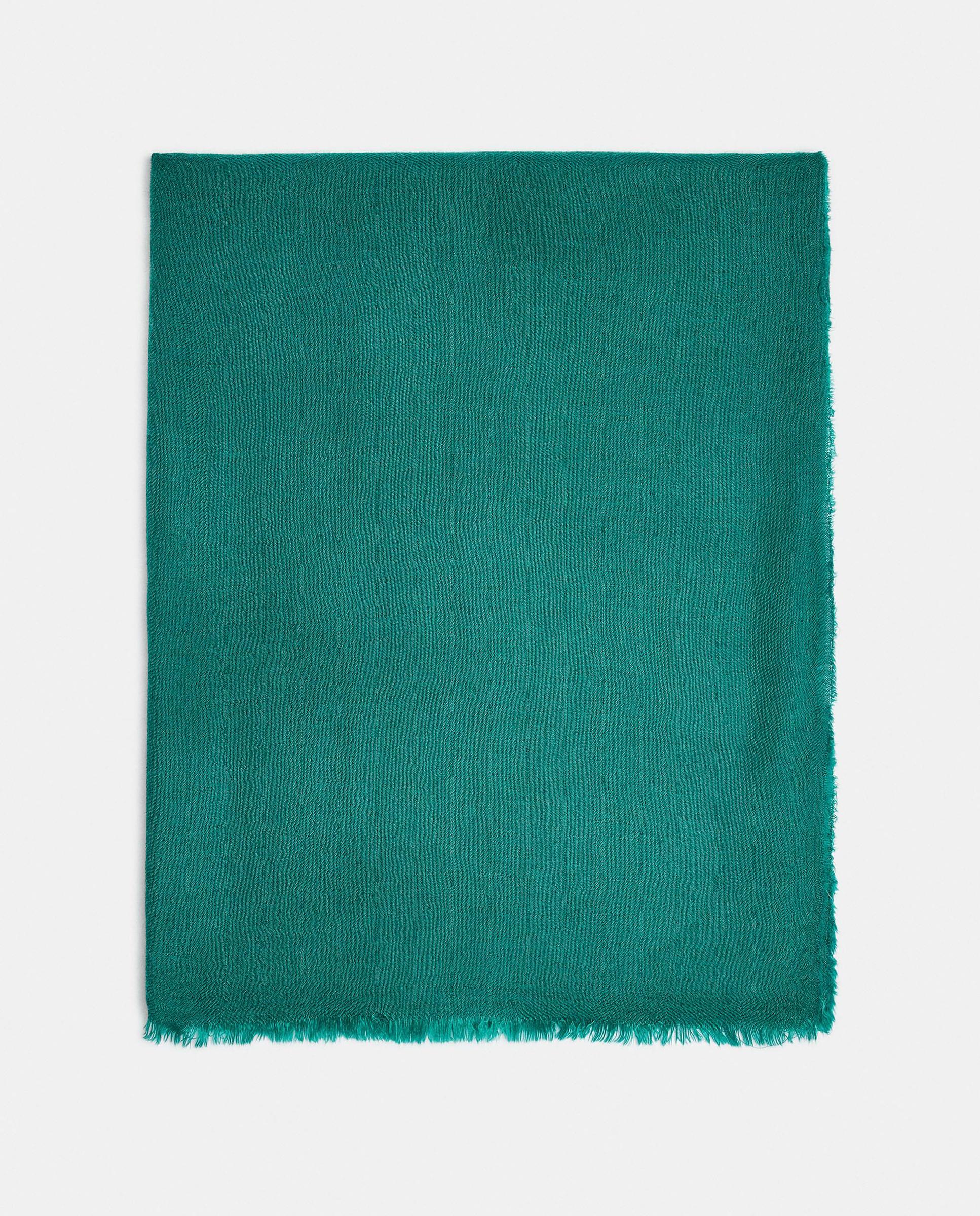 Pañuelo con pespuntes en liso - Parfois - Verde Verde-1