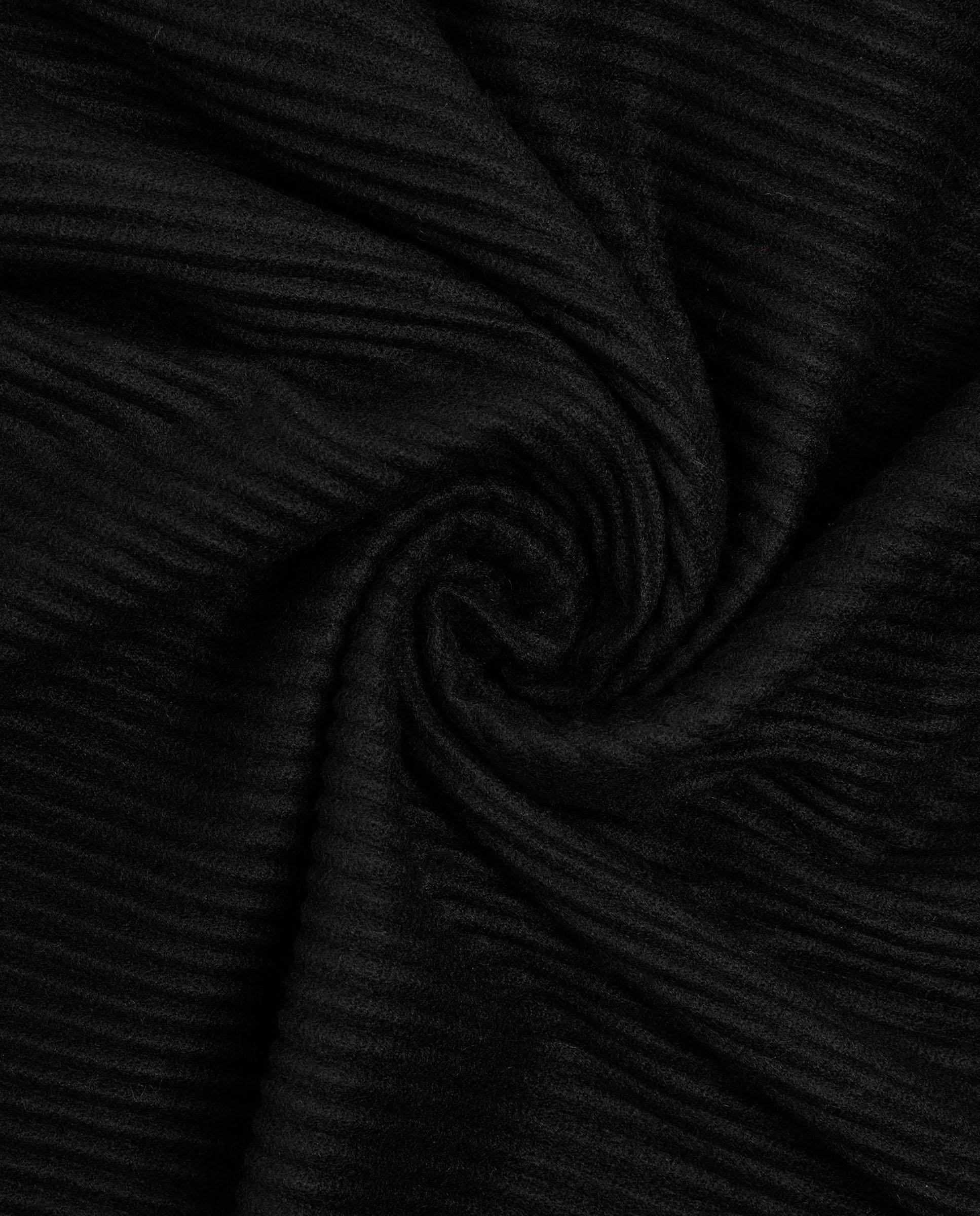 Bufanda 100% lana con pespuntes en liso - Parfois - Negro Negro-2