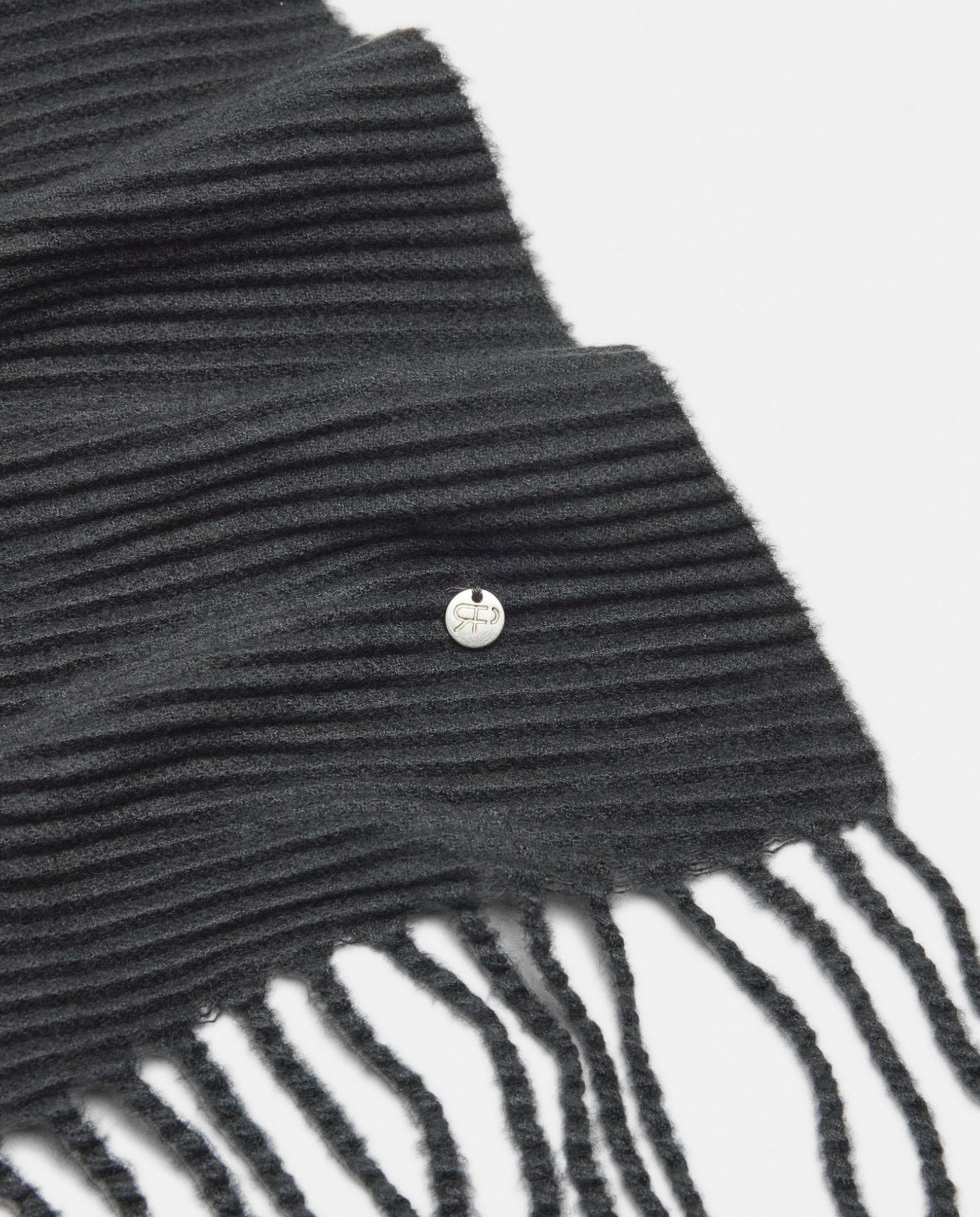 Bufanda 100% lana con pespuntes en liso - Parfois - Gris Gris-2