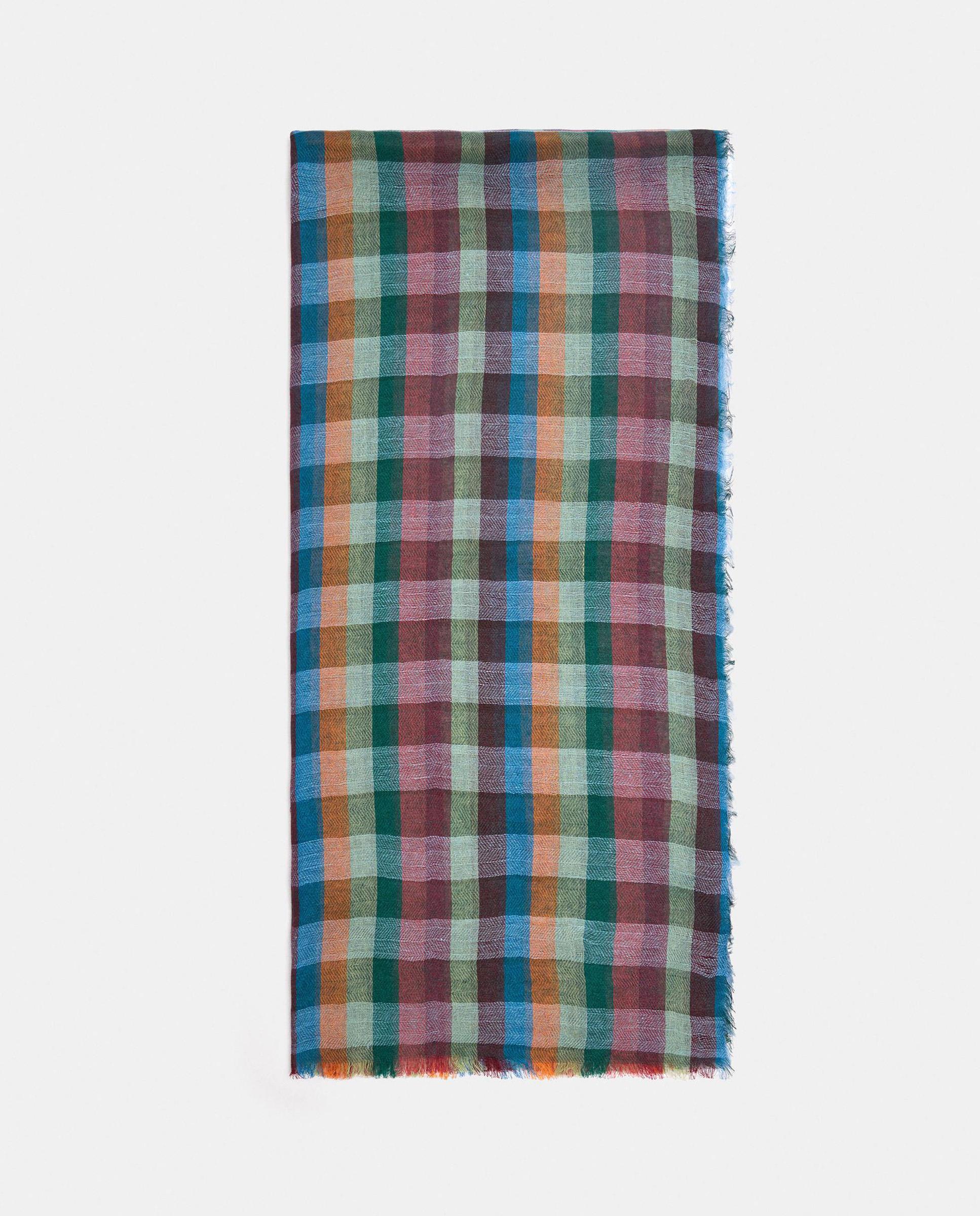 Pañuelo con pespuntes y estampado de cuadros - Parfois - Multicolor Multicolor-1
