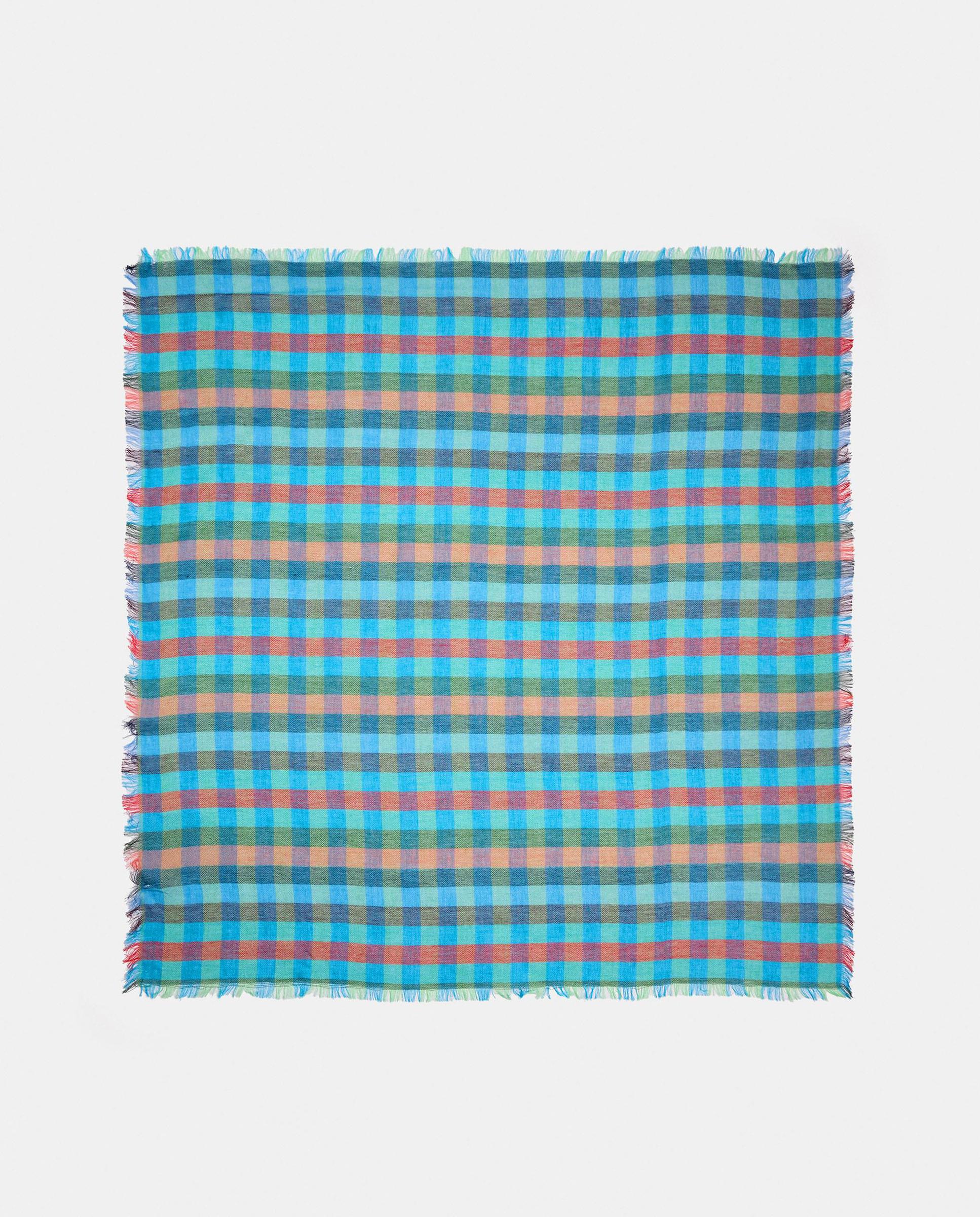 Pañuelo con pespuntes y estampado vichy - Parfois - Azul Azul-4