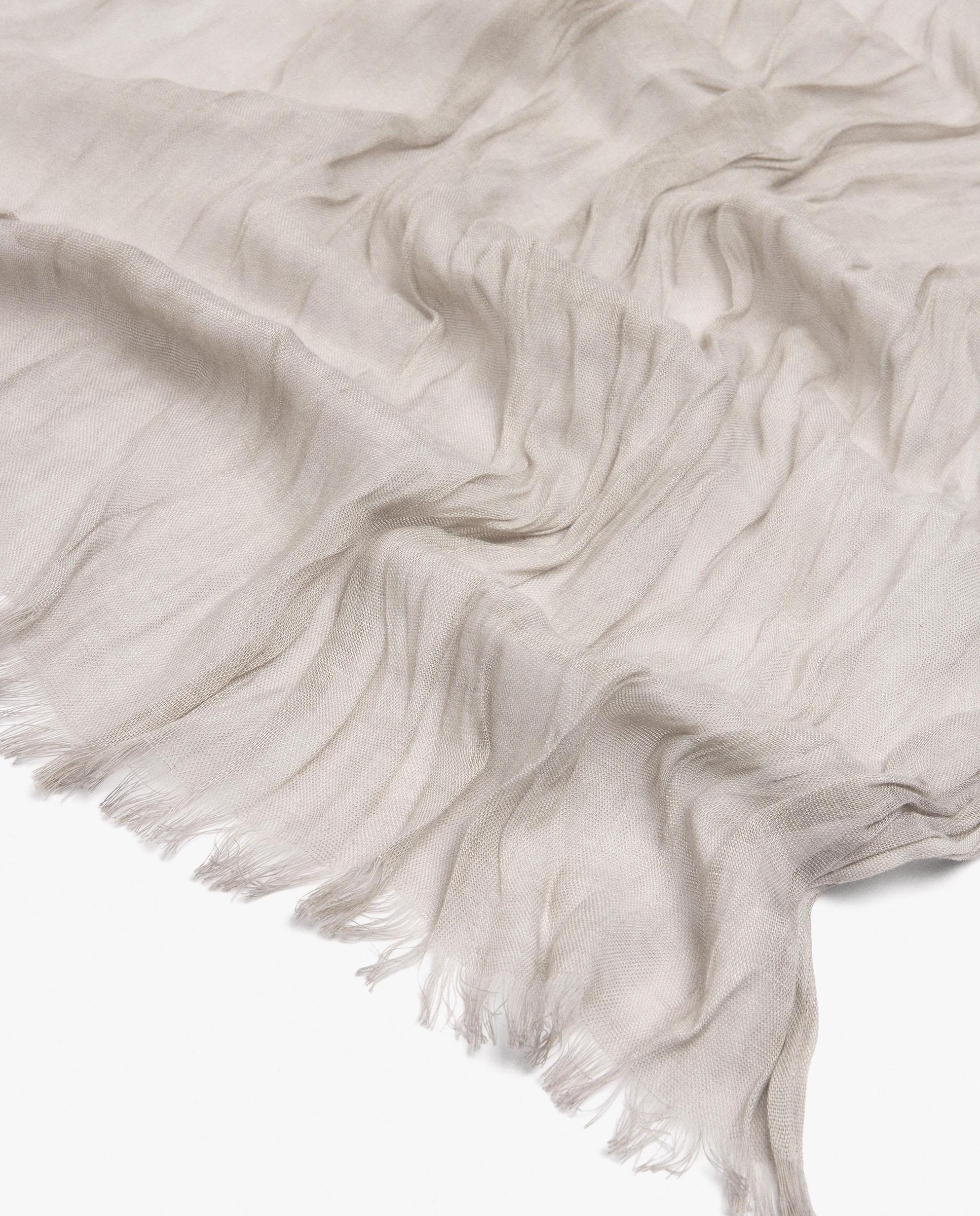 Pañuelo con pespuntes en liso - Parfois - Gris claro Gris claro-2