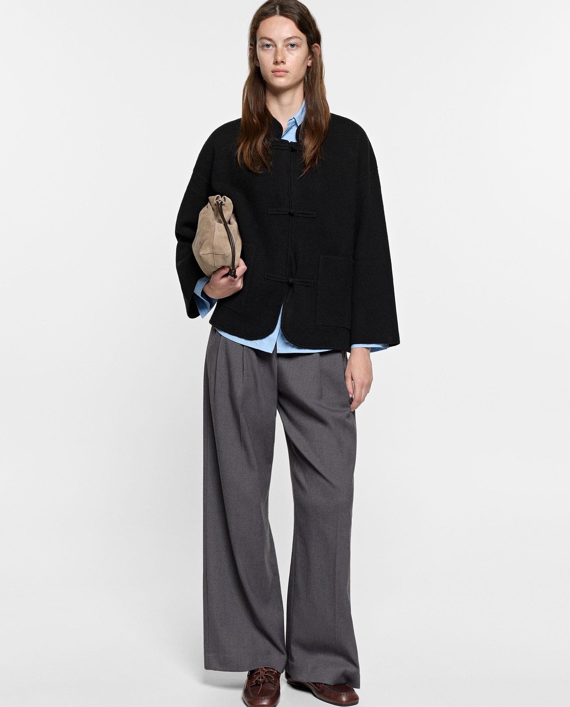 Cárdigan de mujer de punto con botones - Parfois - Negro Negro-2