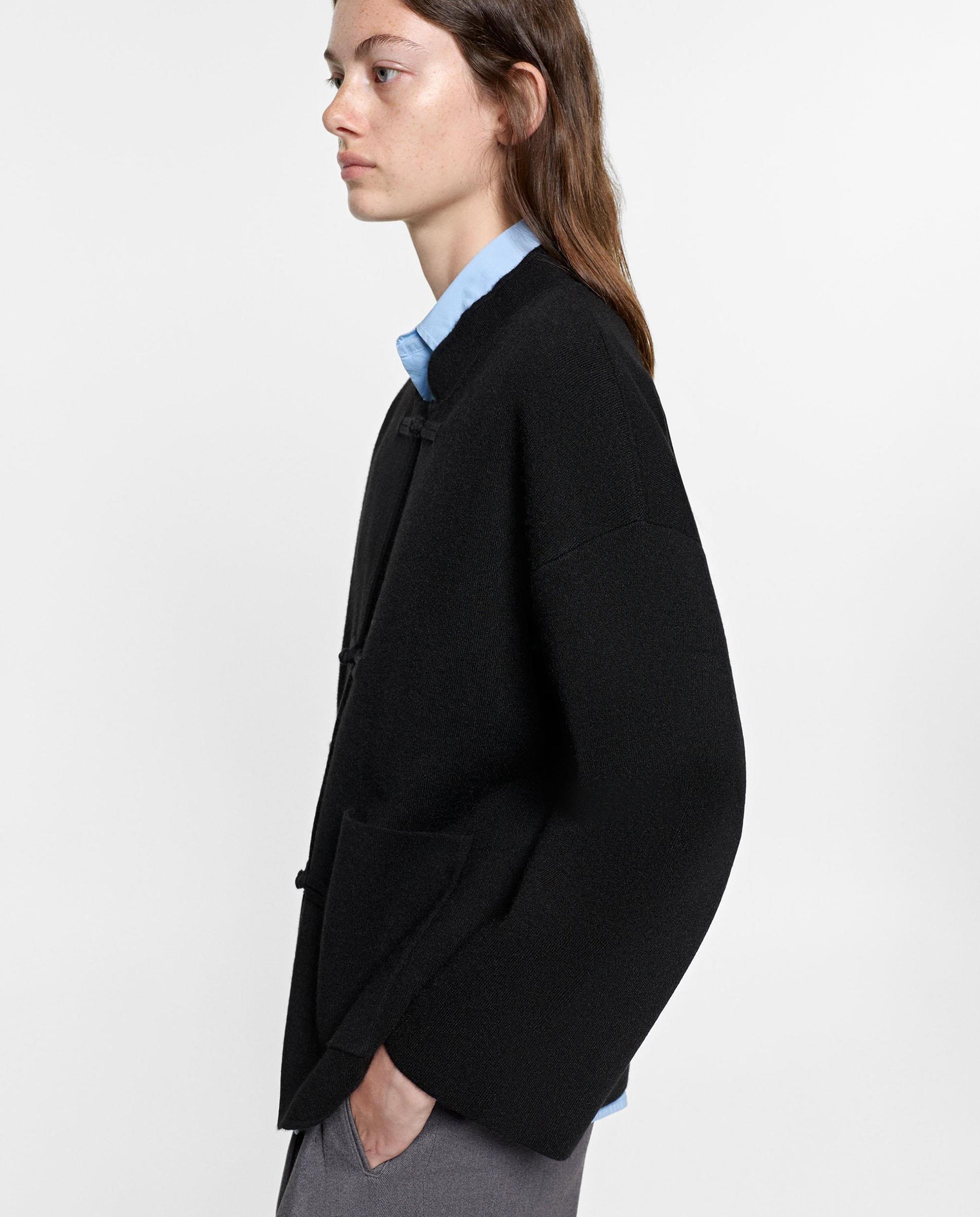Cárdigan de mujer de punto con botones - Parfois - Negro Negro-3