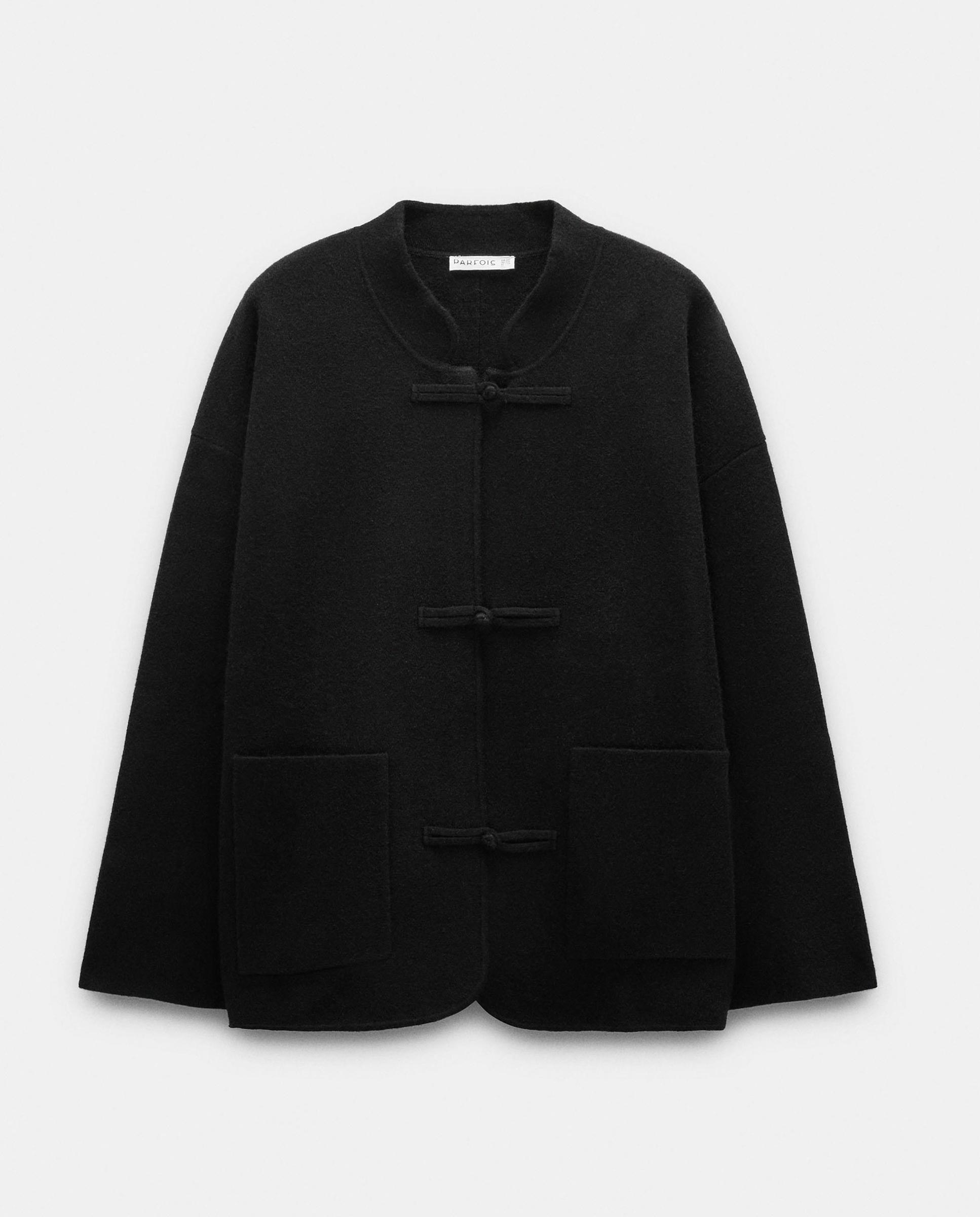 Cárdigan de mujer de punto con botones - Parfois - Negro Negro-6