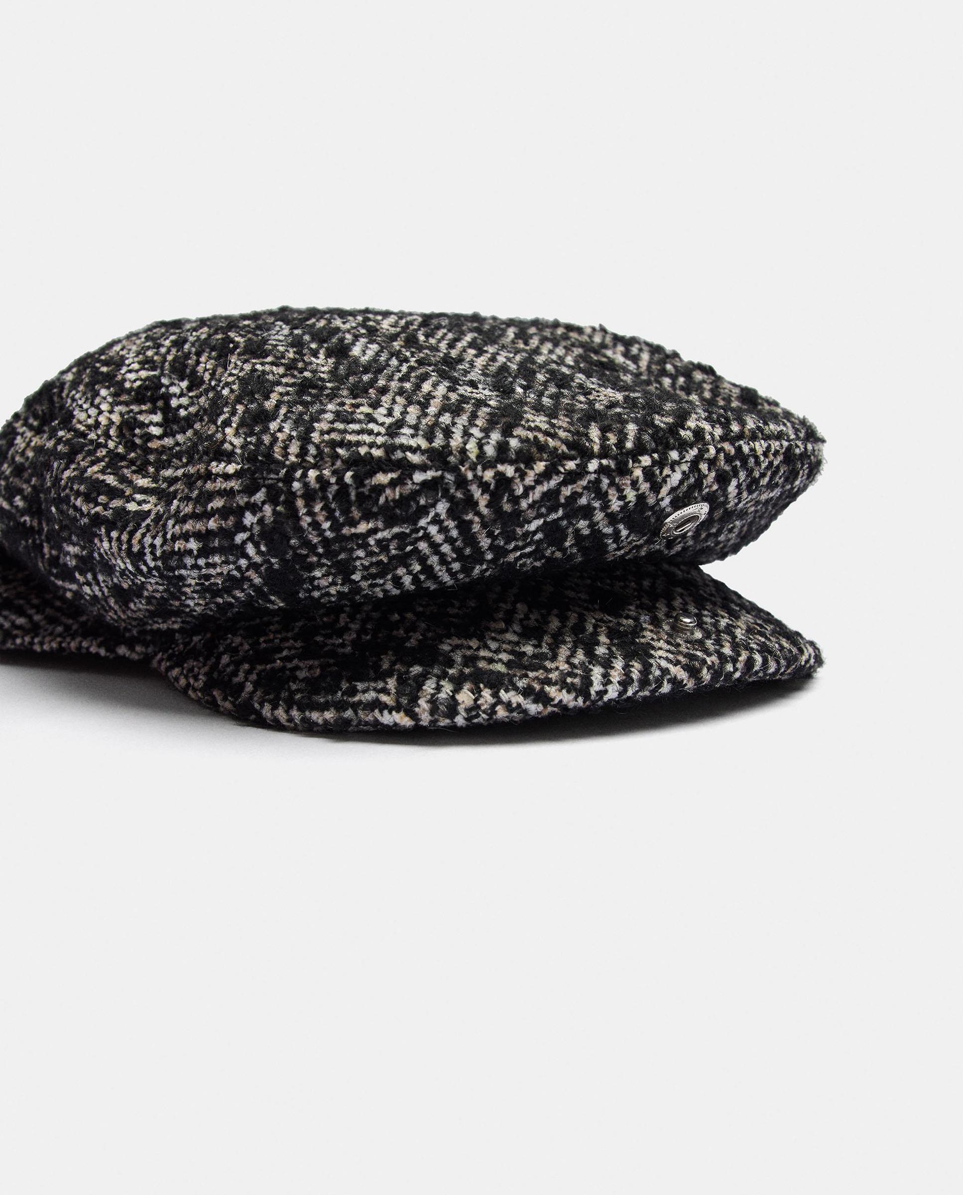 Boina de mujer con pespuntes y estampados - Parfois - Negro Negro-3