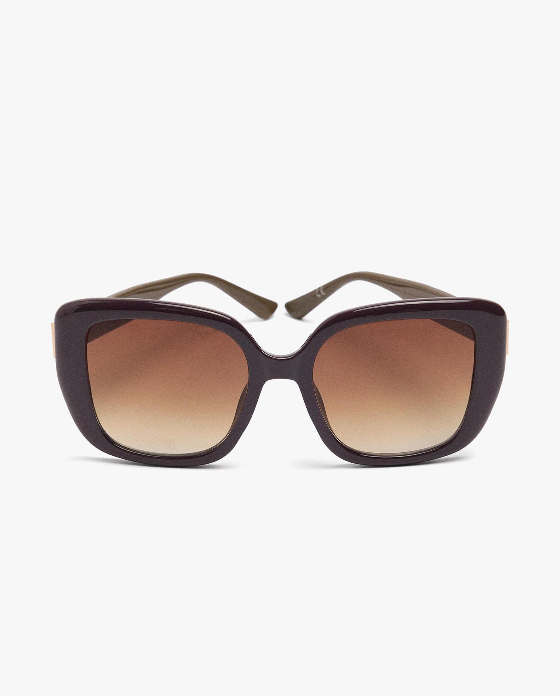 Gafas de sol de mujer con protección uv y forma rectangular en liso - Parfois - Marrón Marrón-1