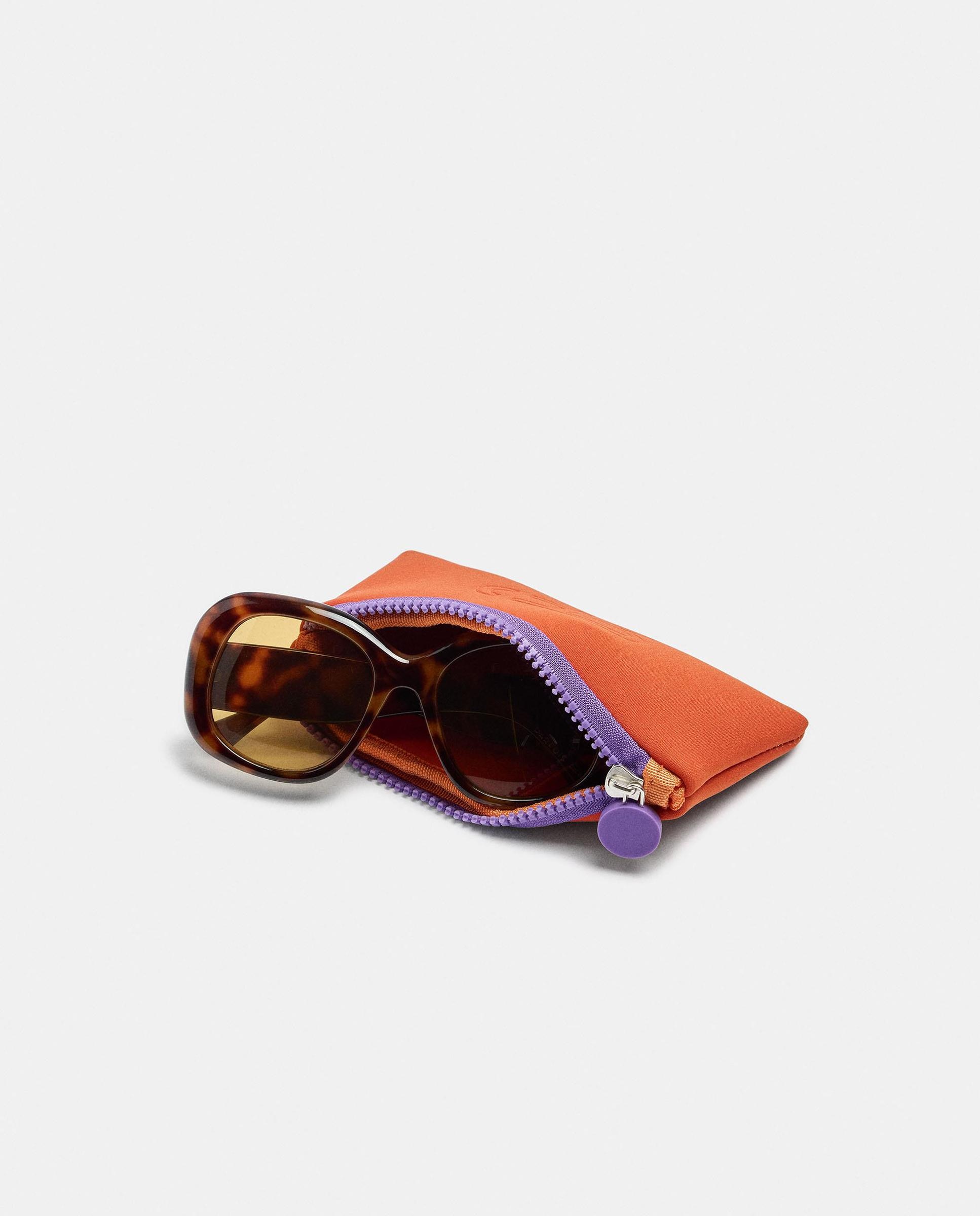 Gafas de sol de mujer con protección uv y forma redonda con estampado animal print - Parfois - Marrón Marrón-4