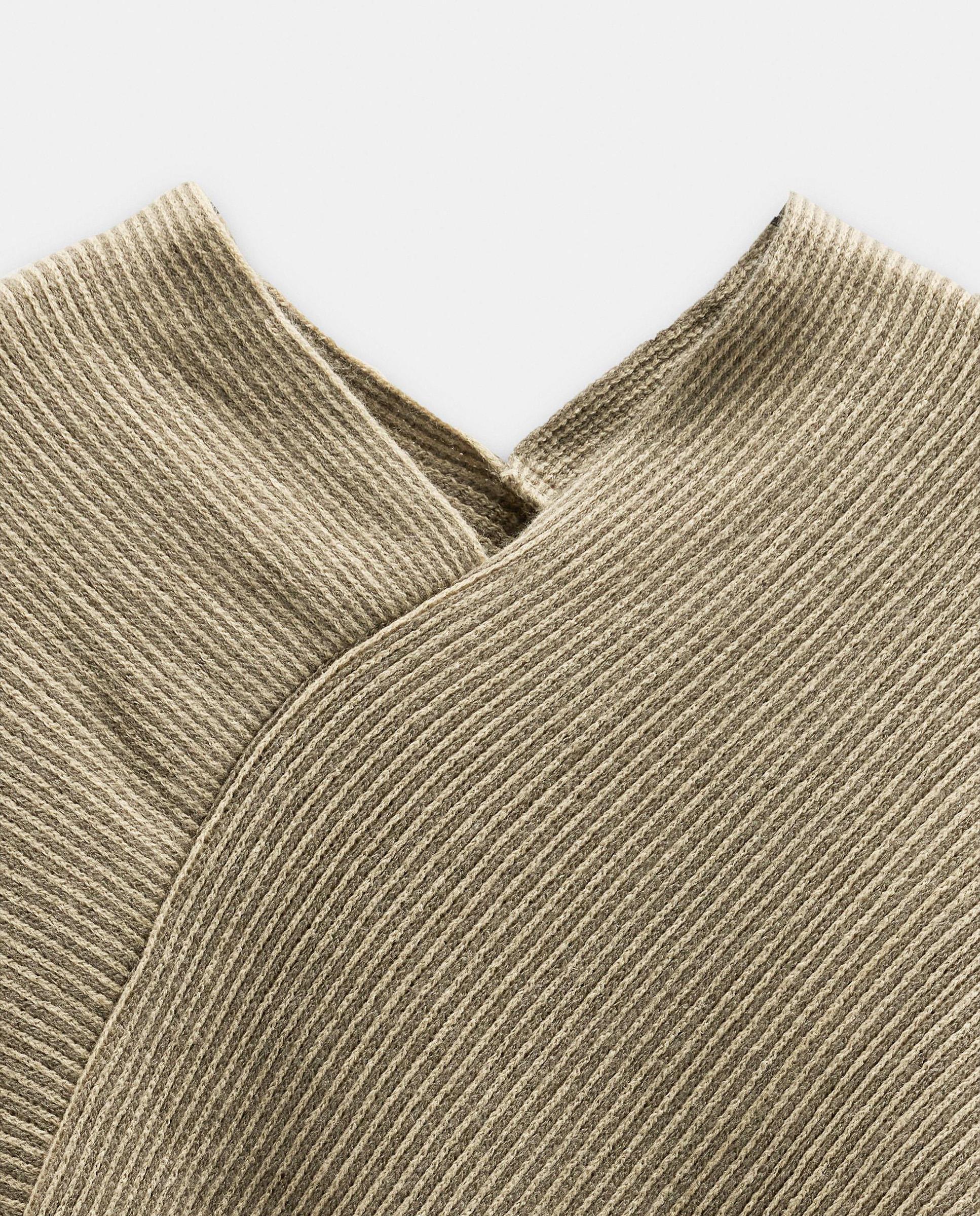 Capa de mujer 100% lana estilo poncho en liso - Parfois - Beige Beige-4