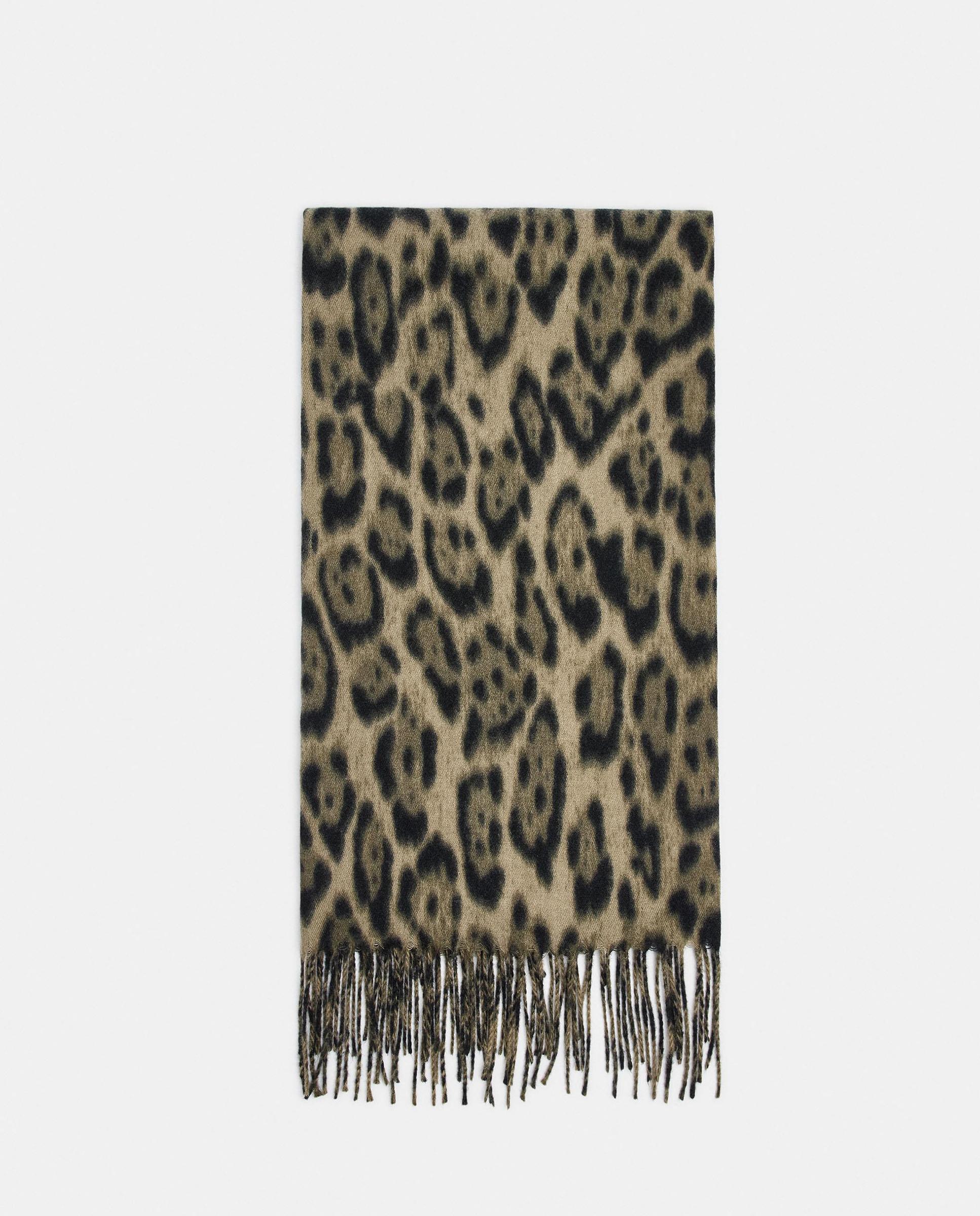 Bufanda 100% lana con pespuntes y estampado animal print - Parfois - Multicolor Multicolor-1