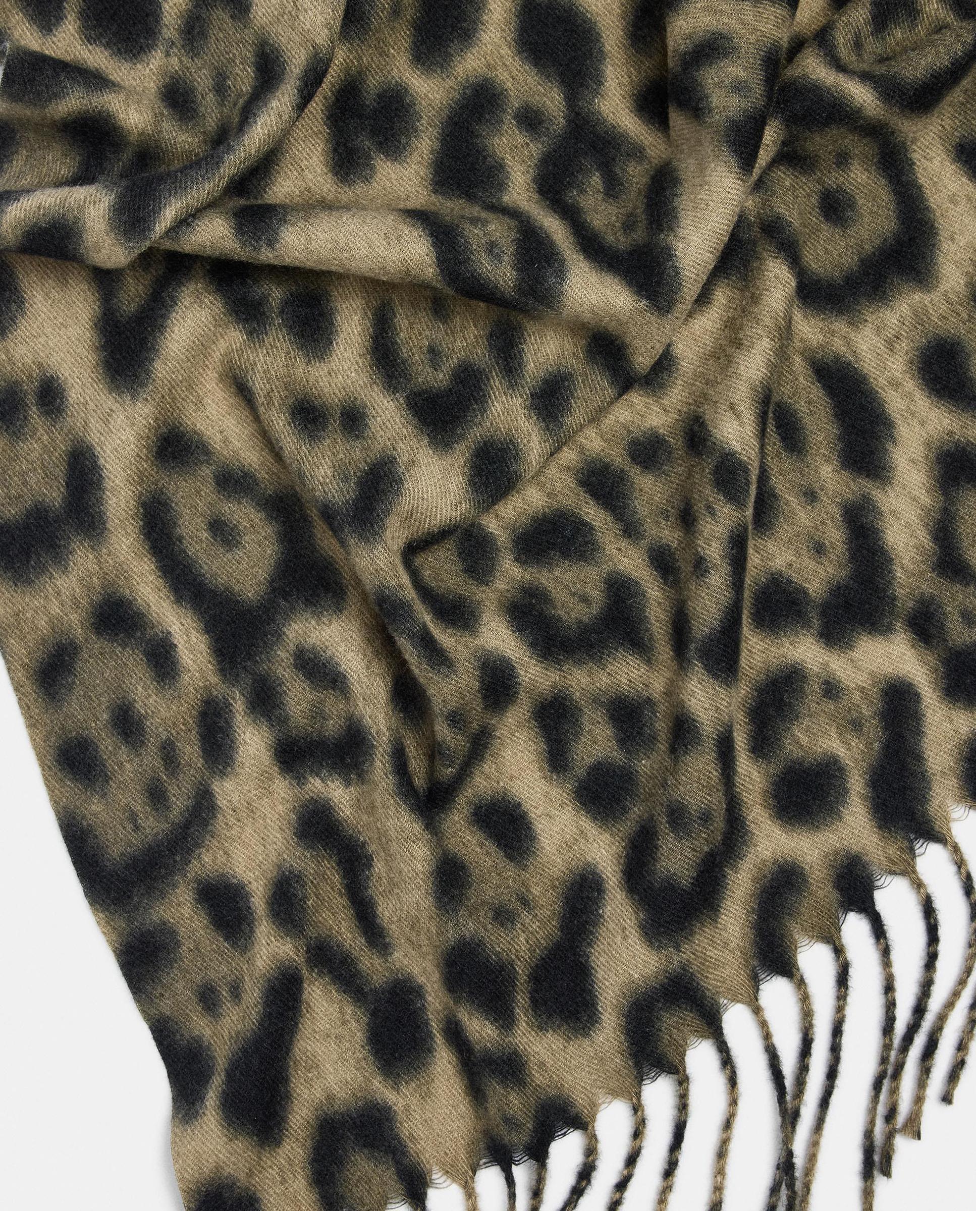 Bufanda 100% lana con pespuntes y estampado animal print - Parfois - Multicolor Multicolor-2