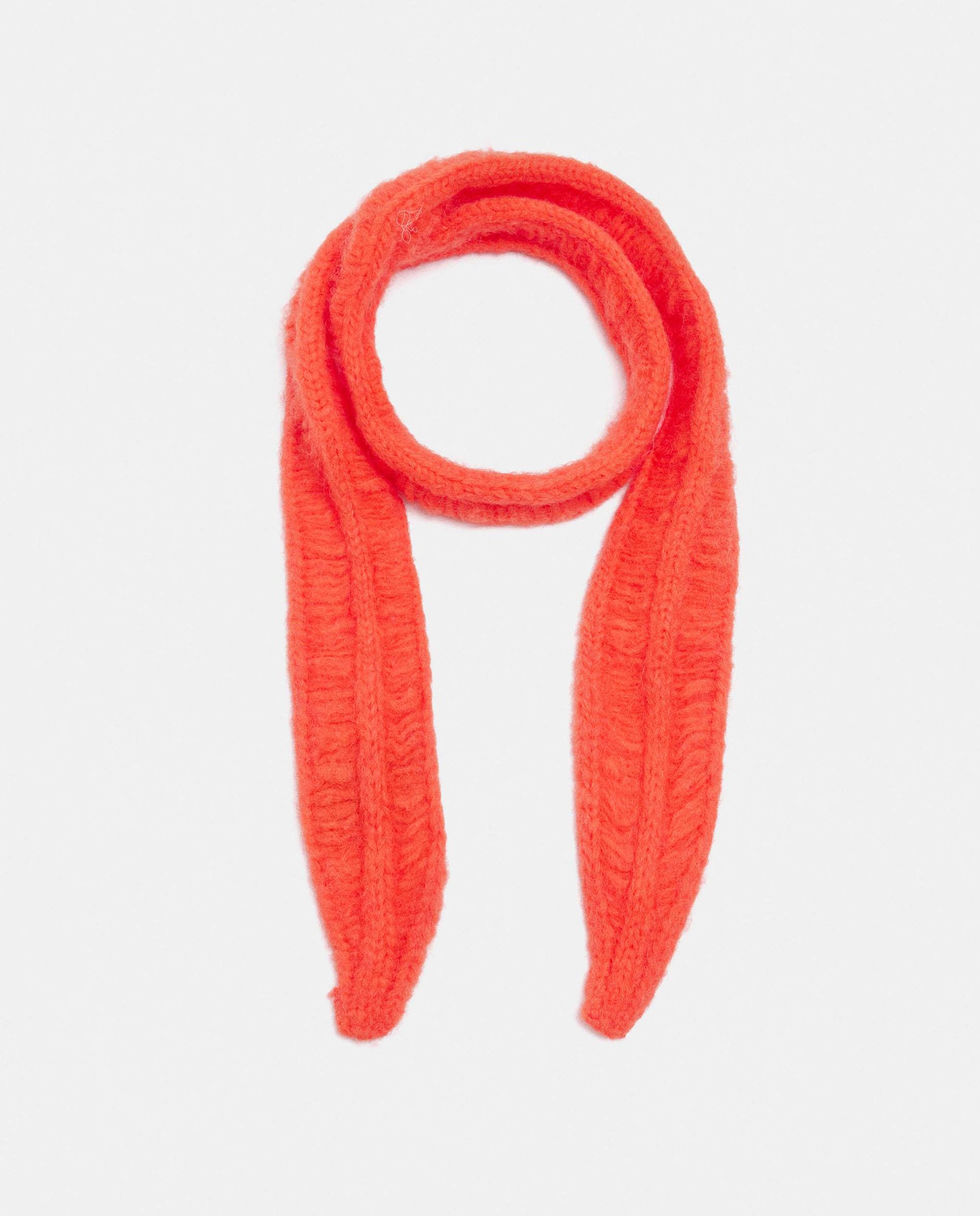 Bufanda 100% lana con pelitos en liso - Parfois - Naranja Naranja-1