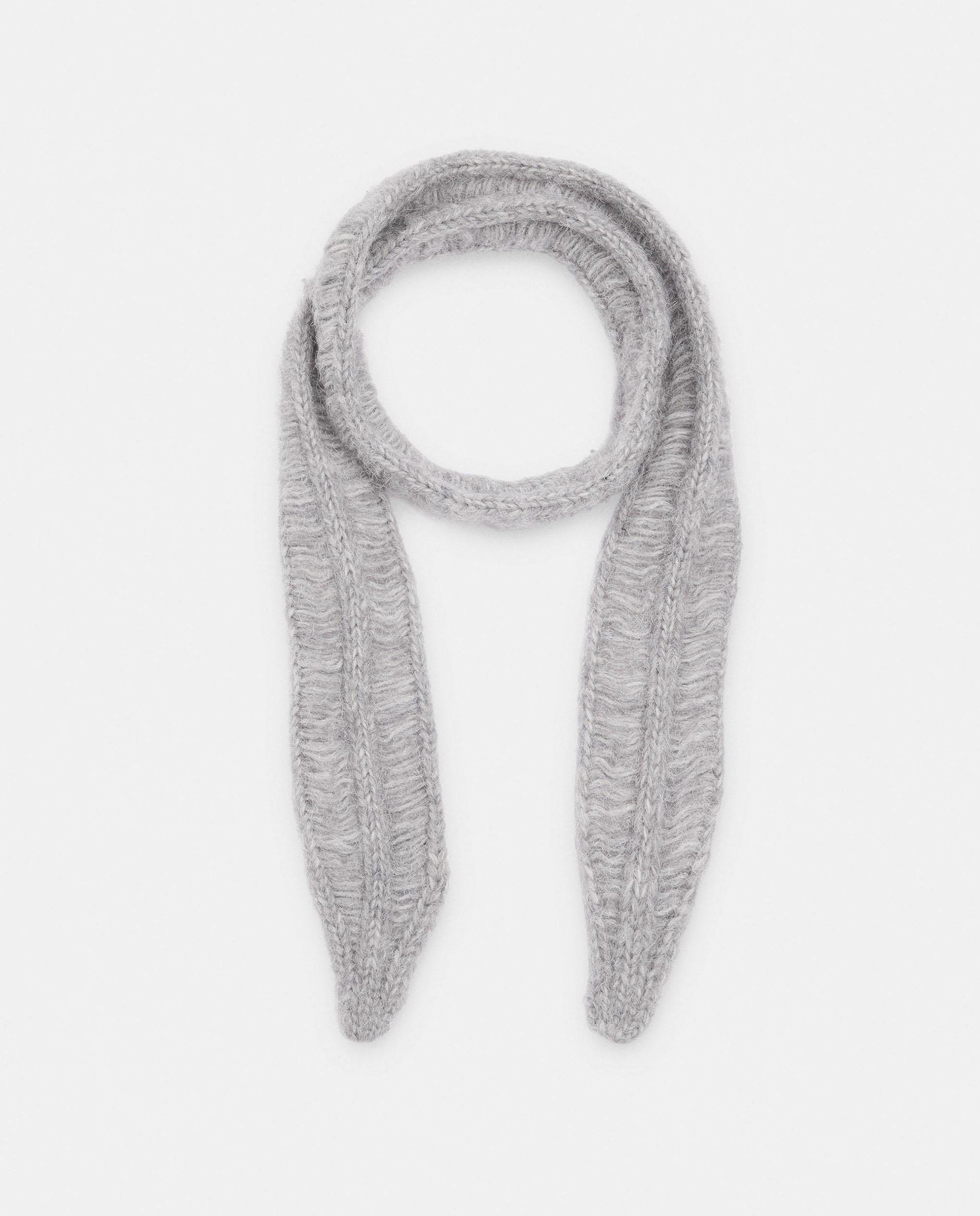 Bufanda 100% lana con pelitos en liso - Parfois - Gris Gris-1