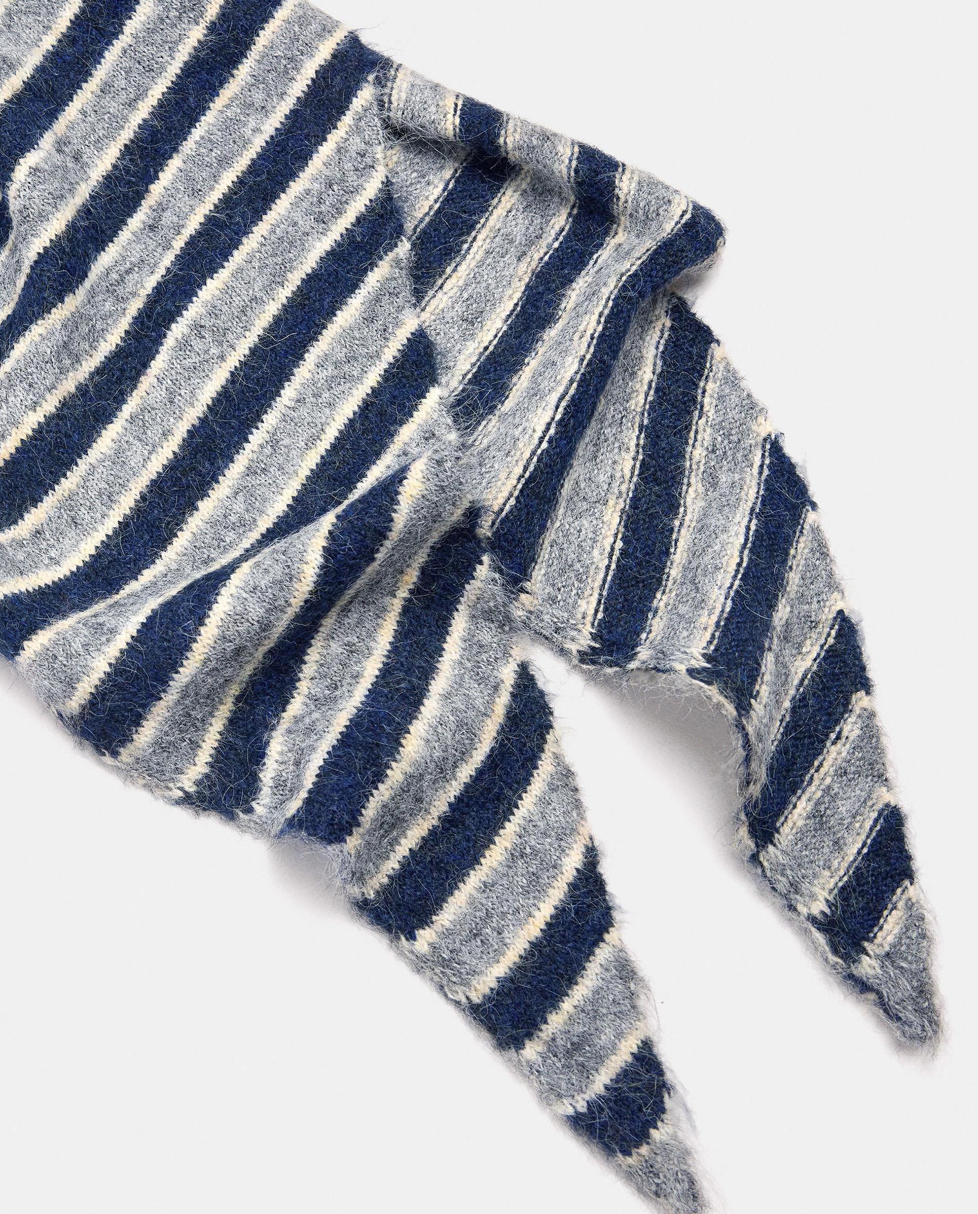 Mantón 100% lana con estampado de rayas - Parfois - Azul Azul-2