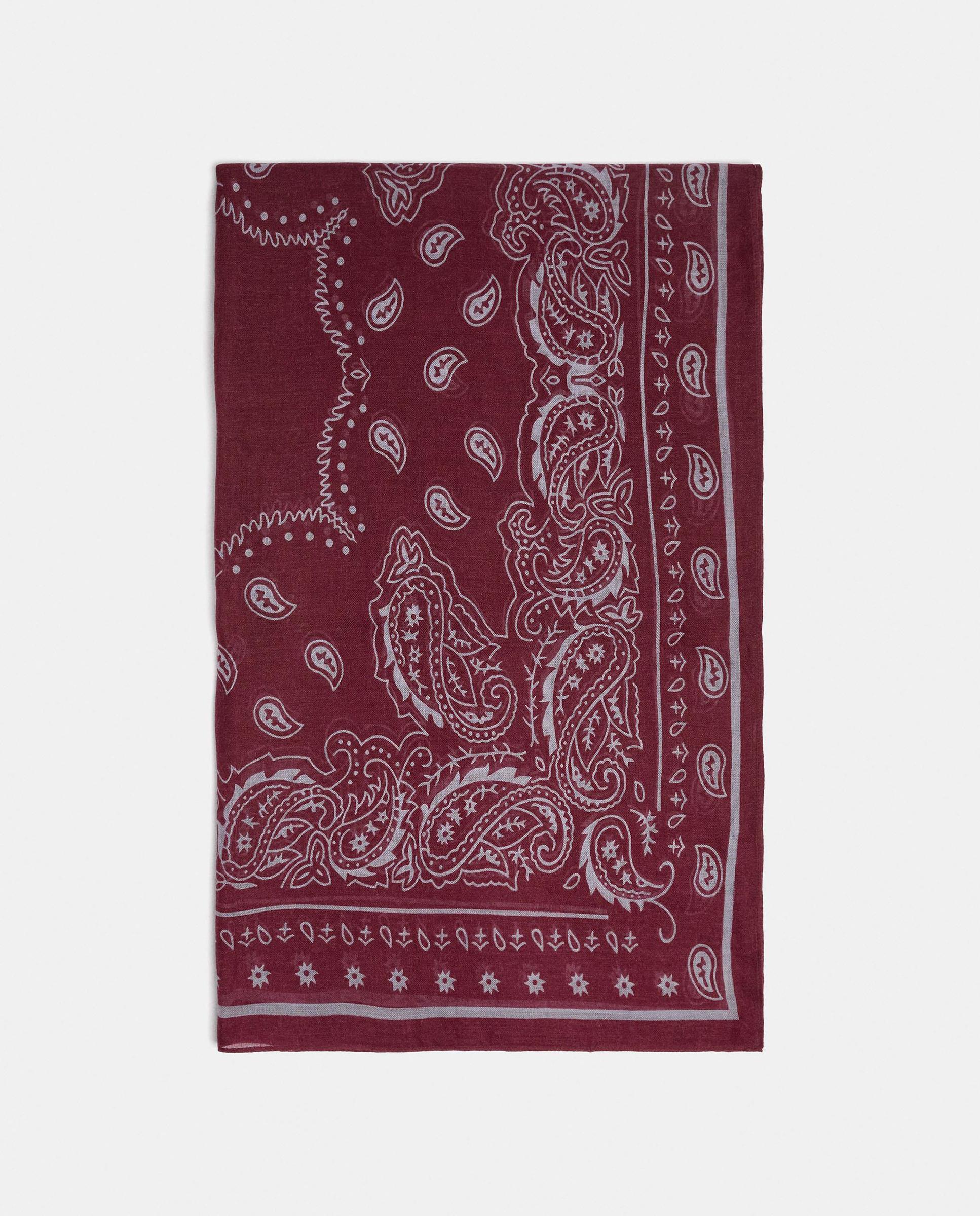 Pañuelo con pespuntes y estampado paisley - Parfois - Burdeos Burdeos-1