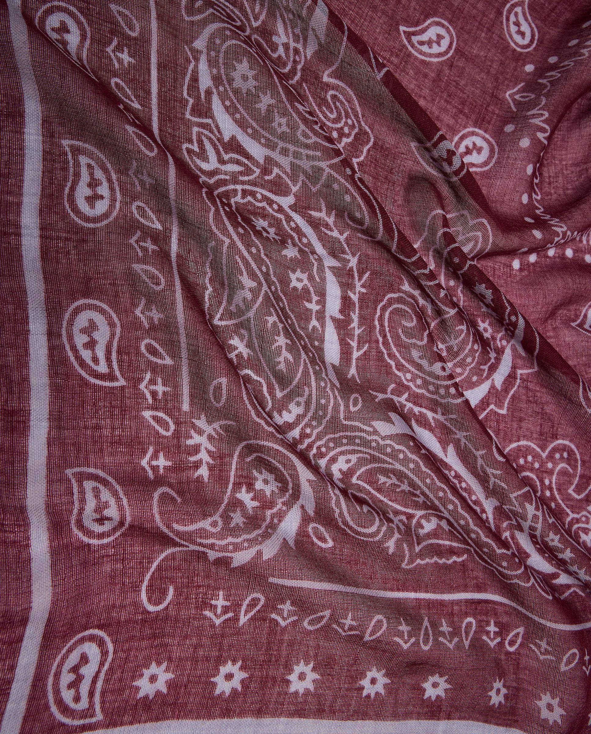 Pañuelo con pespuntes y estampado paisley - Parfois - Burdeos Burdeos-3
