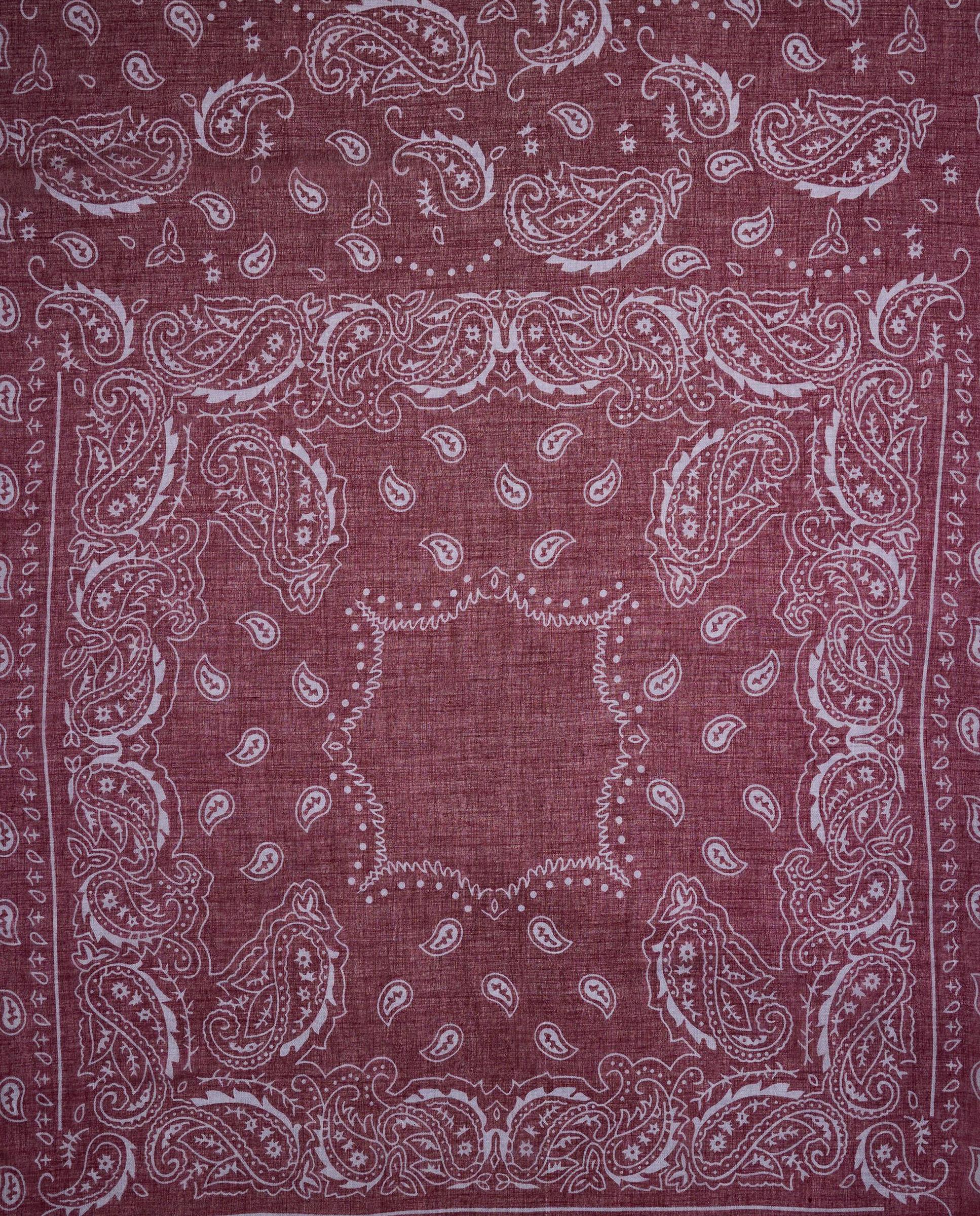 Pañuelo con pespuntes y estampado paisley - Parfois - Burdeos Burdeos-2