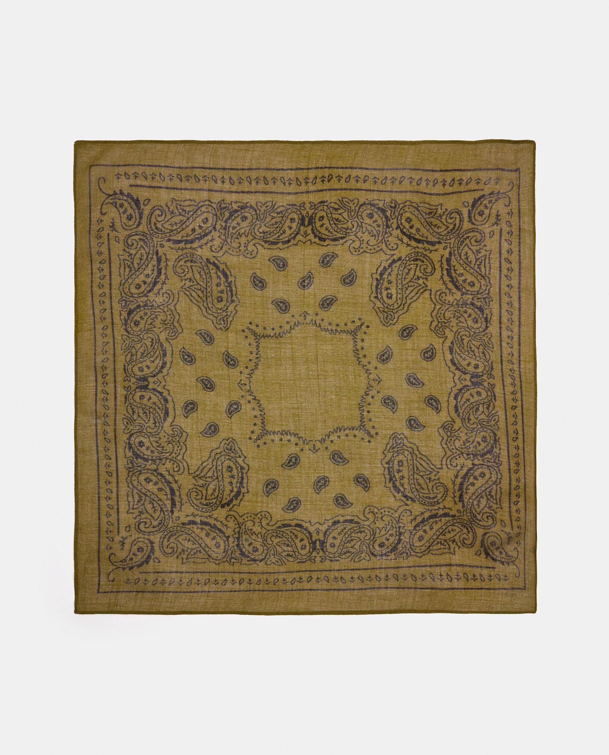 Pañuelo cuadrado con estampado paisley - Parfois - Kaki Kaki-1