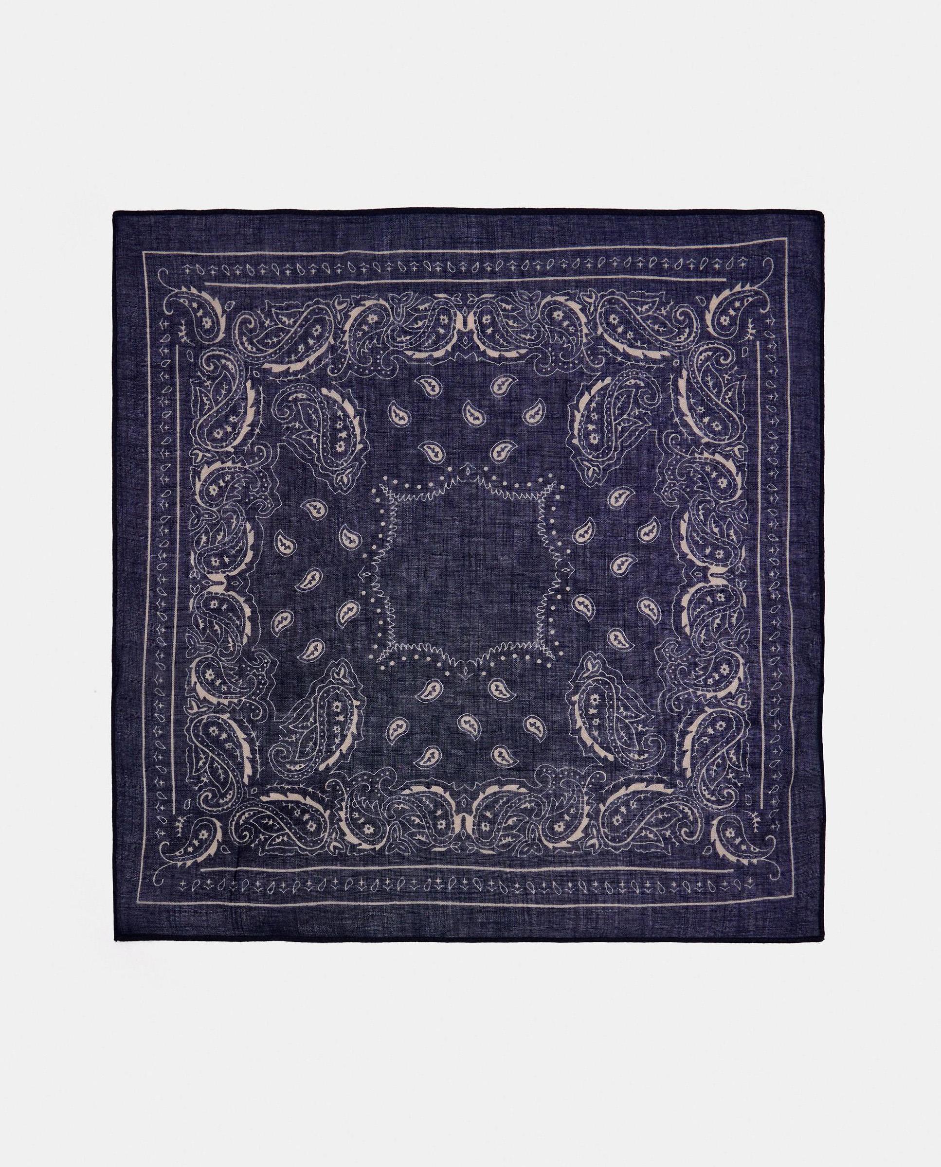 Pañuelo cuadrado con estampado paisley - Parfois - Azul marino Azul marino-1