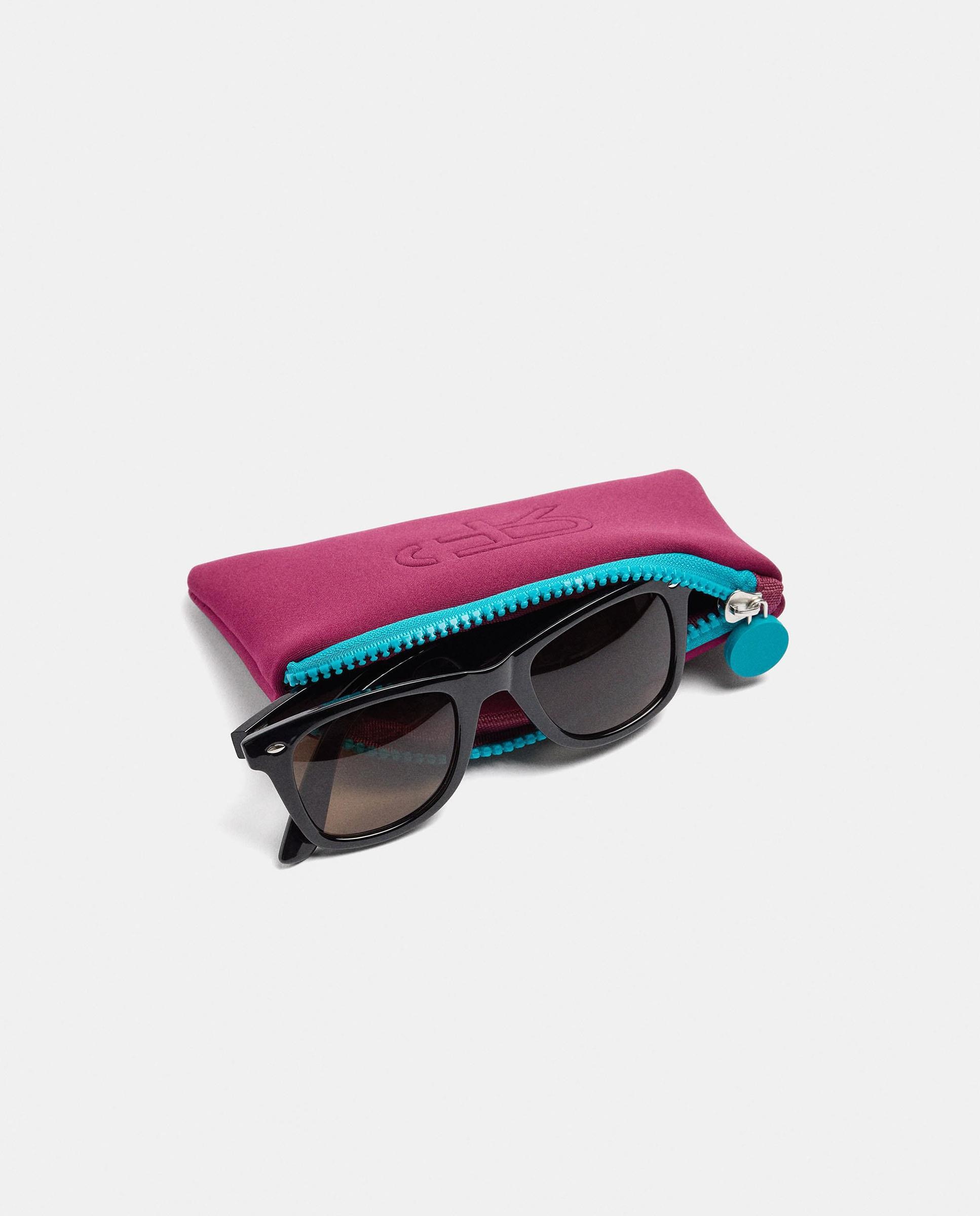 Gafas de sol de mujer con protección uv y forma rectangular en liso - Parfois - Negro Negro-4
