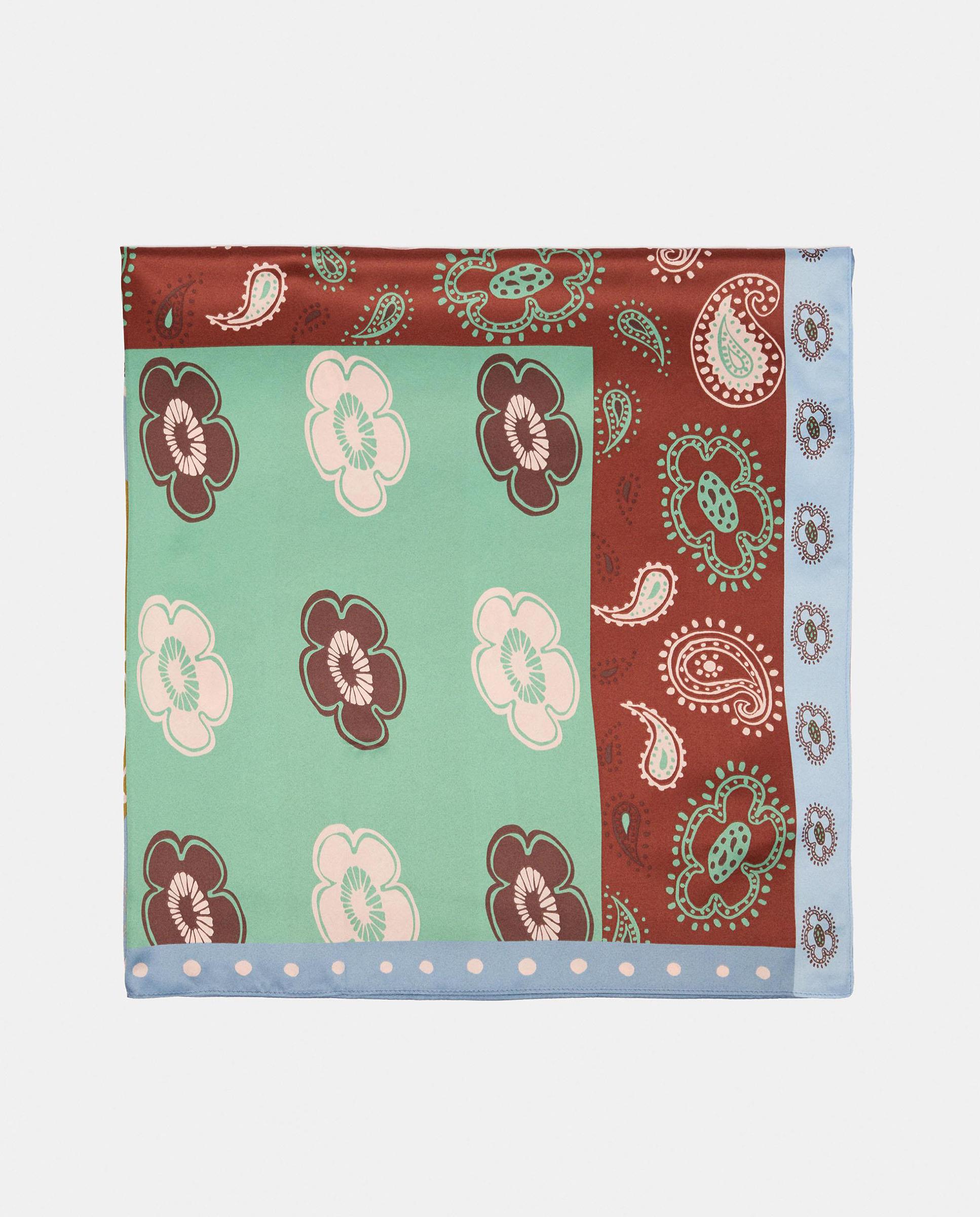 Pañuelo con pespuntes y estampado floral - Parfois - Rojo Rojo-1