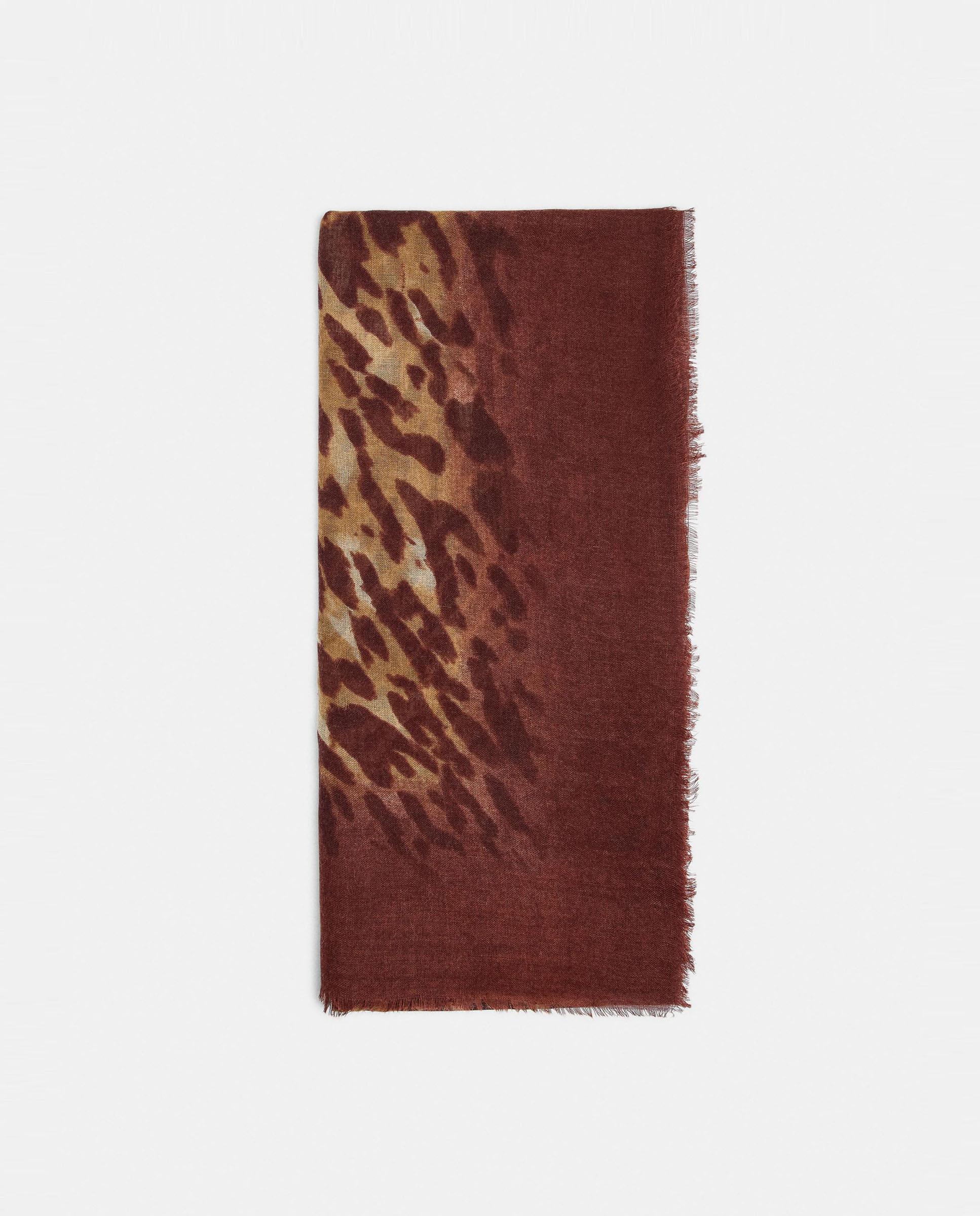 Pañuelo con pespuntes y estampado animal print - Parfois - Marrón Marrón-1