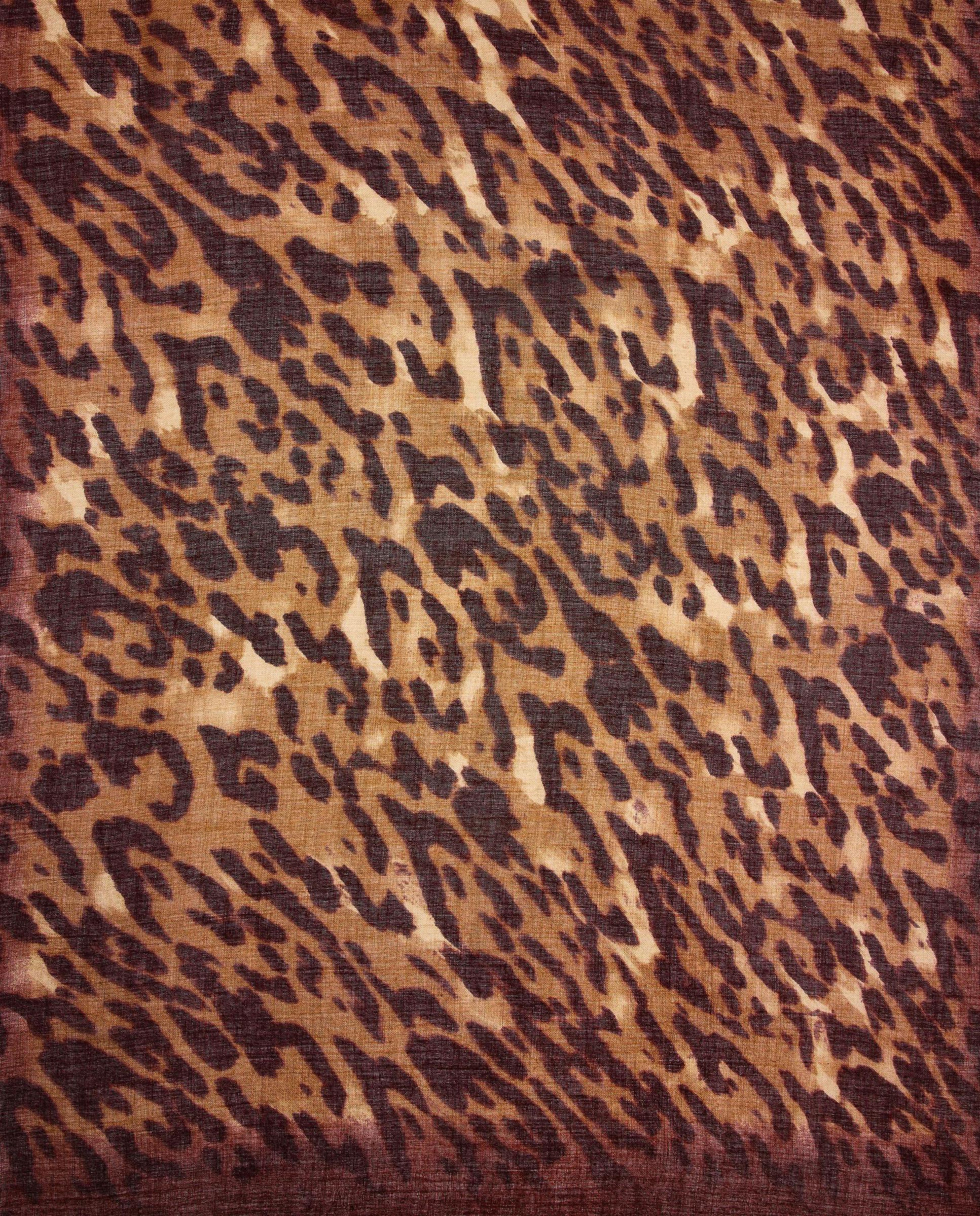 Pañuelo con pespuntes y estampado animal print - Parfois - Marrón Marrón-2