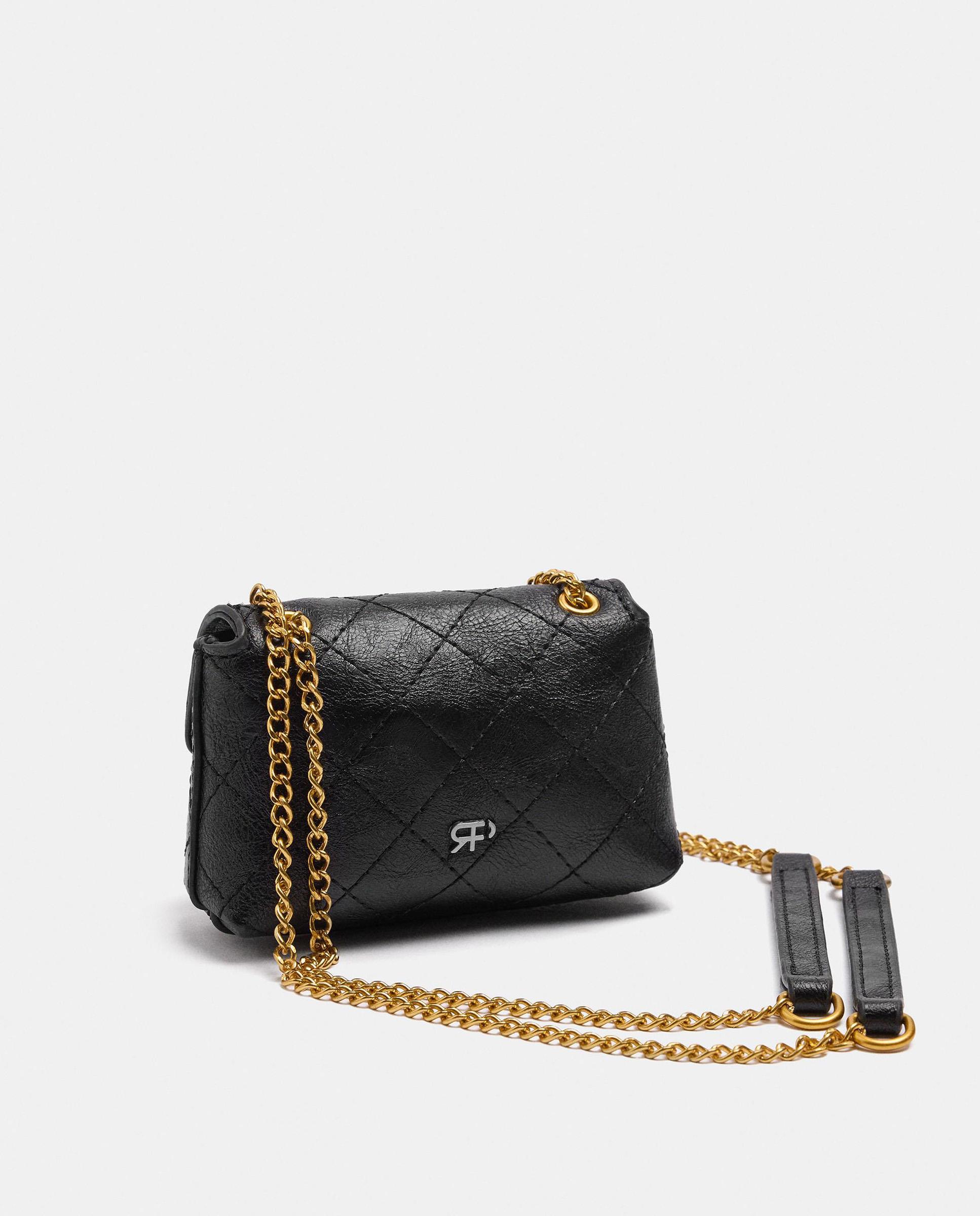 Bolso de hombro con solapa y cierre imantado en liso - Parfois - Negro Negro-2