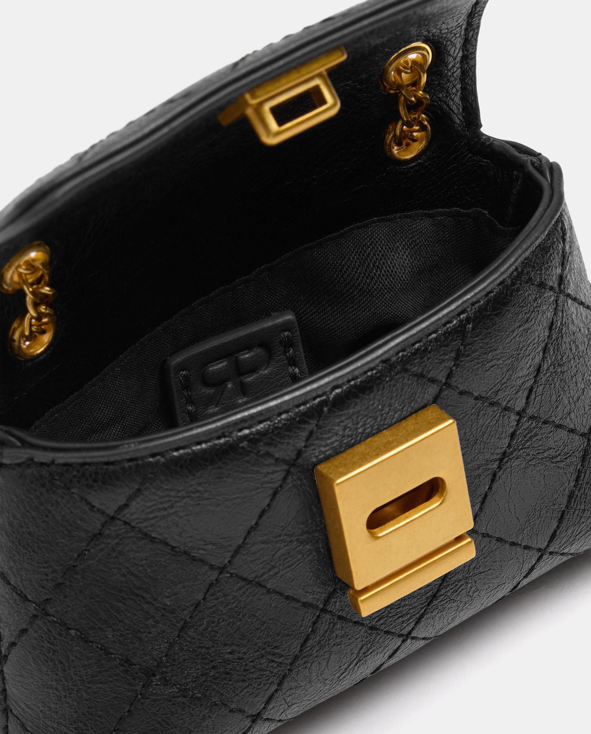 Bolso de hombro con solapa y cierre imantado en liso - Parfois - Negro Negro-4