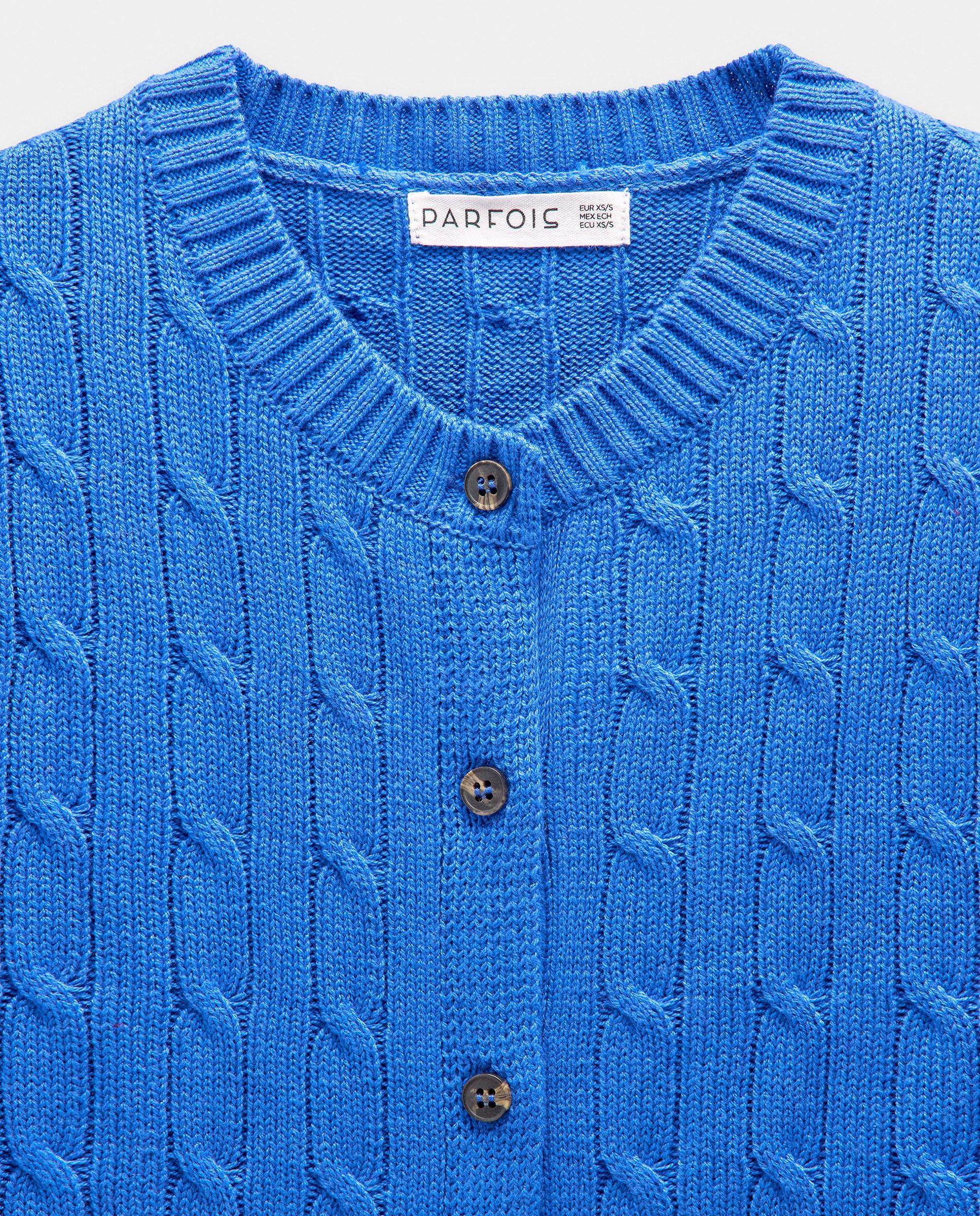Cárdigan de mujer de punto con botones - Parfois - Azul Azul-5
